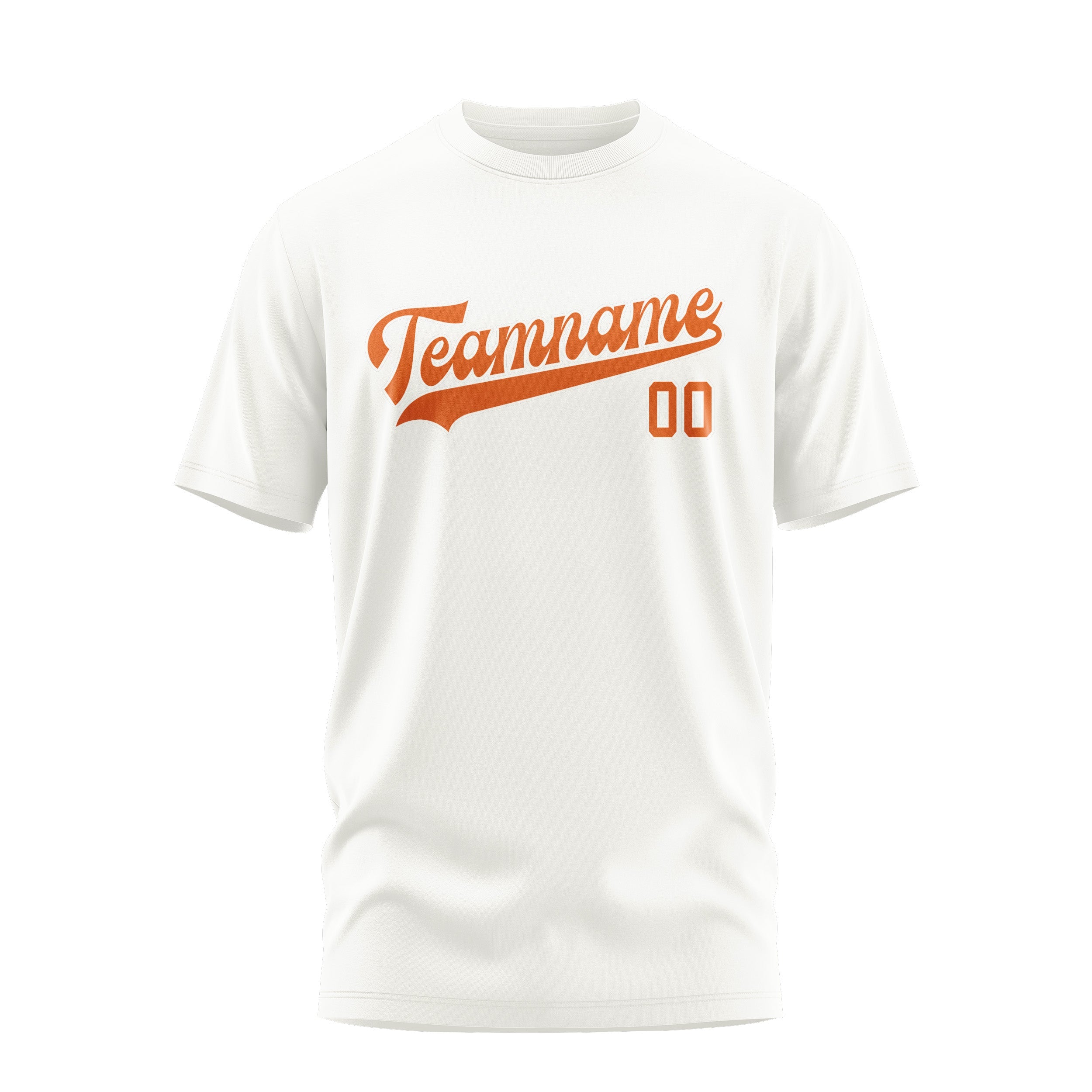 Custom White Orange T-Shirt