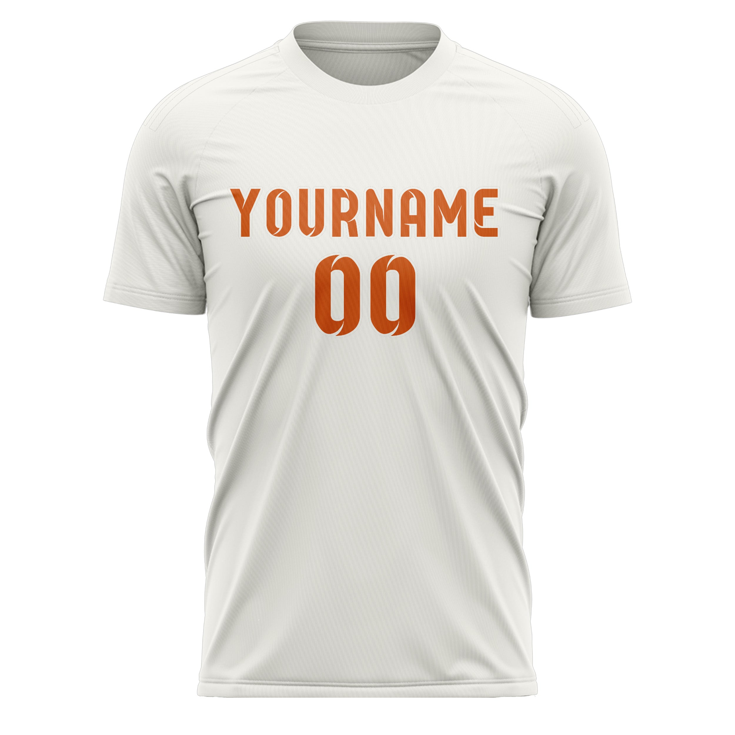 Custom White Orange Soccer Jersey