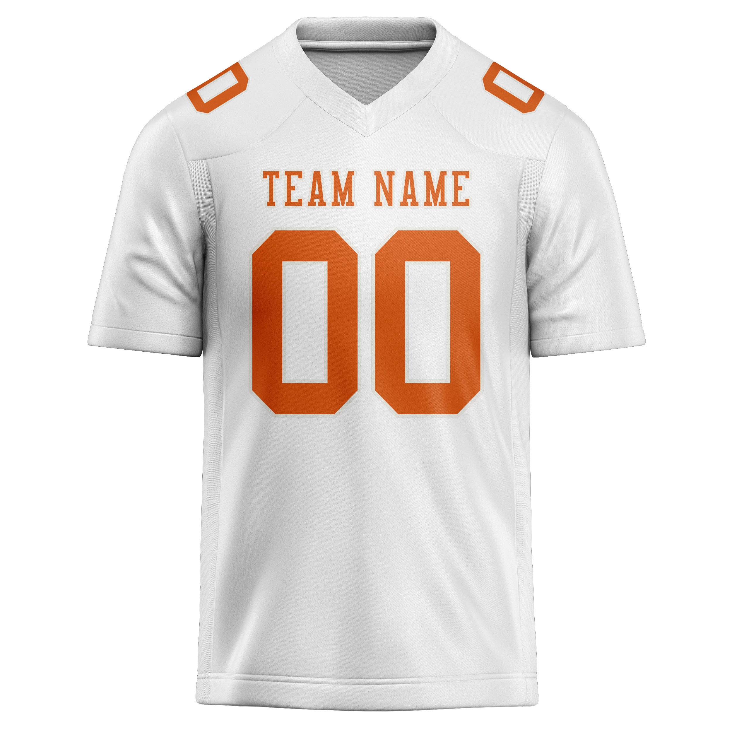 Custom White Orange Football Jersey
