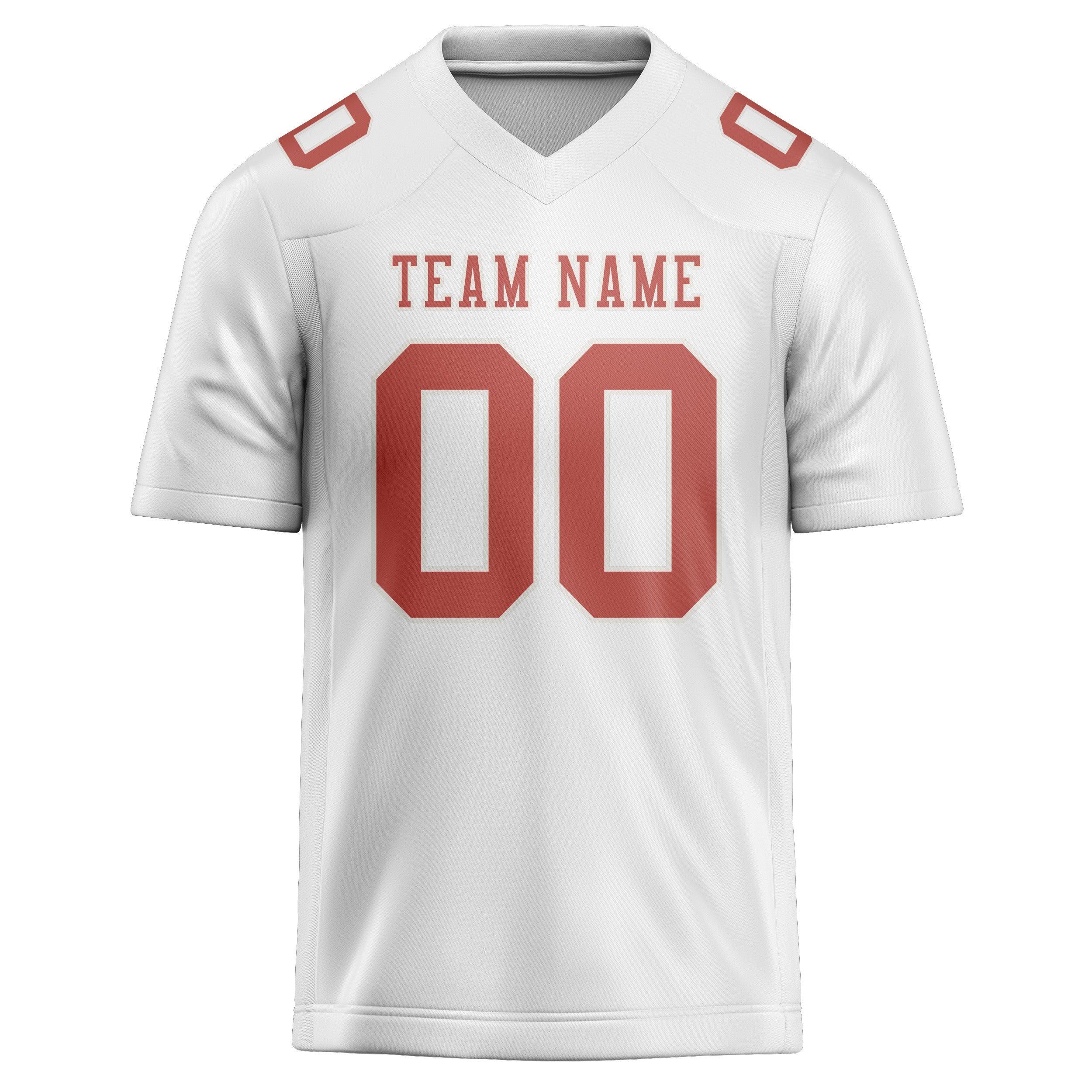 Custom White Copper Rose Football Jersey