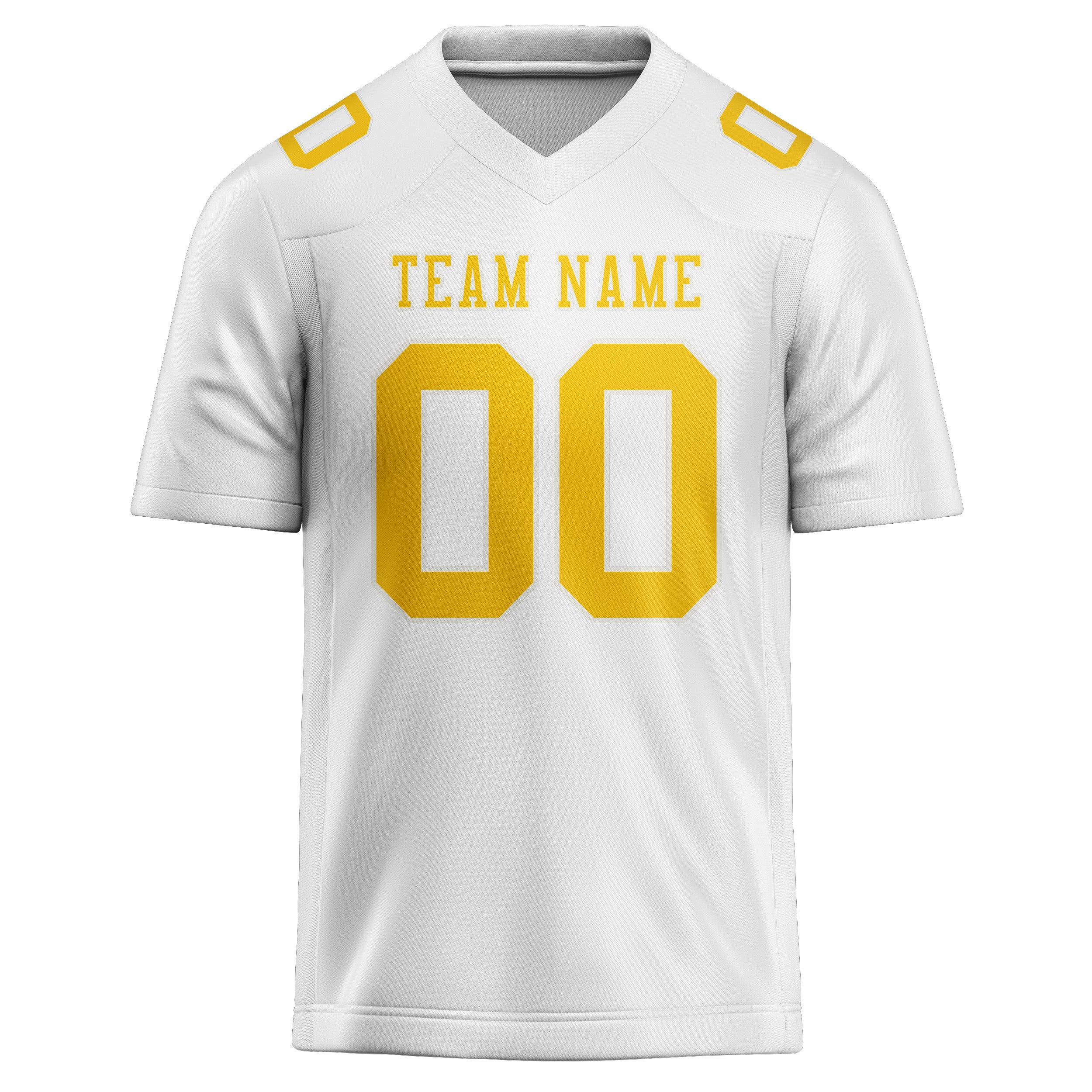 Custom White Gold Football Jersey