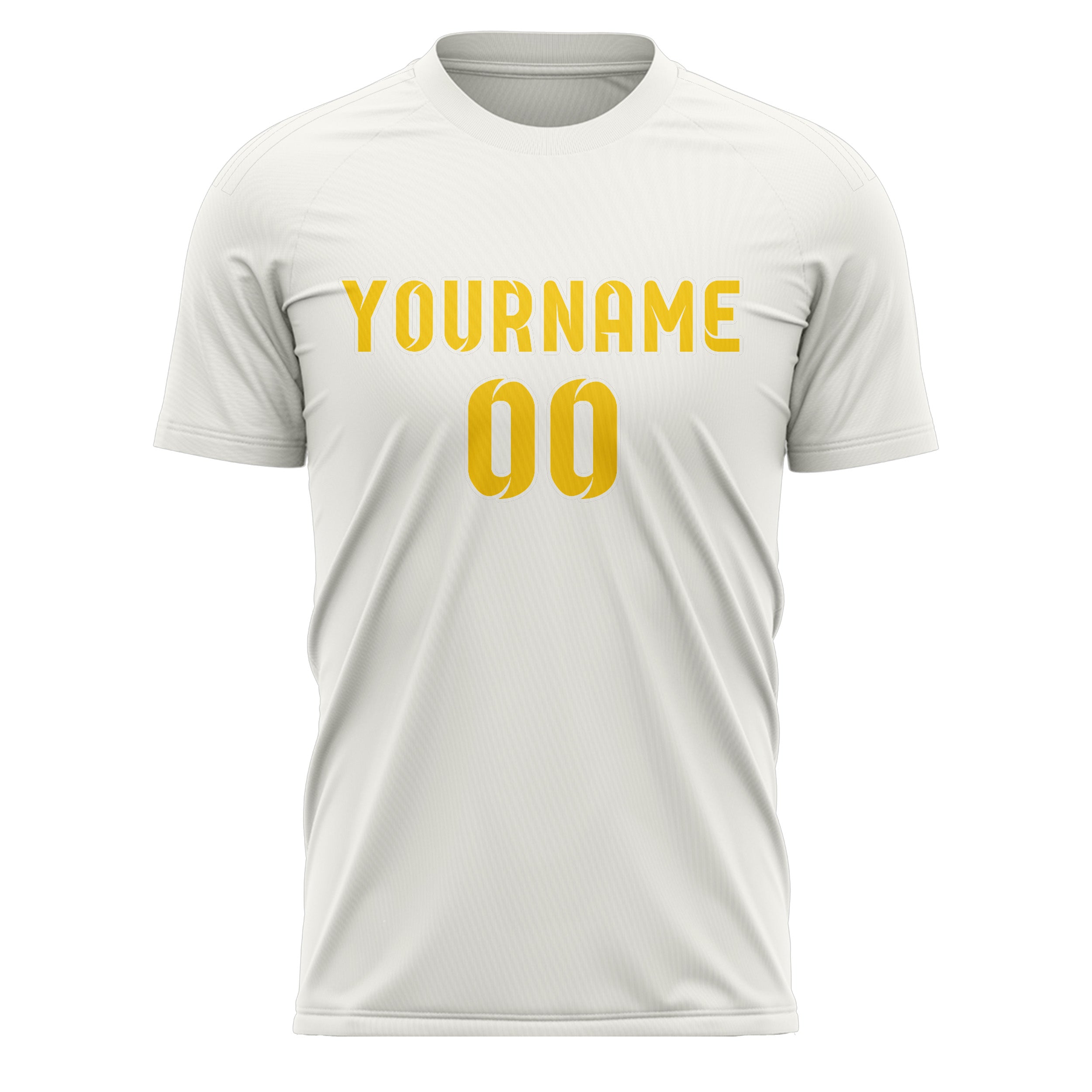 Custom White Gold Soccer Jersey