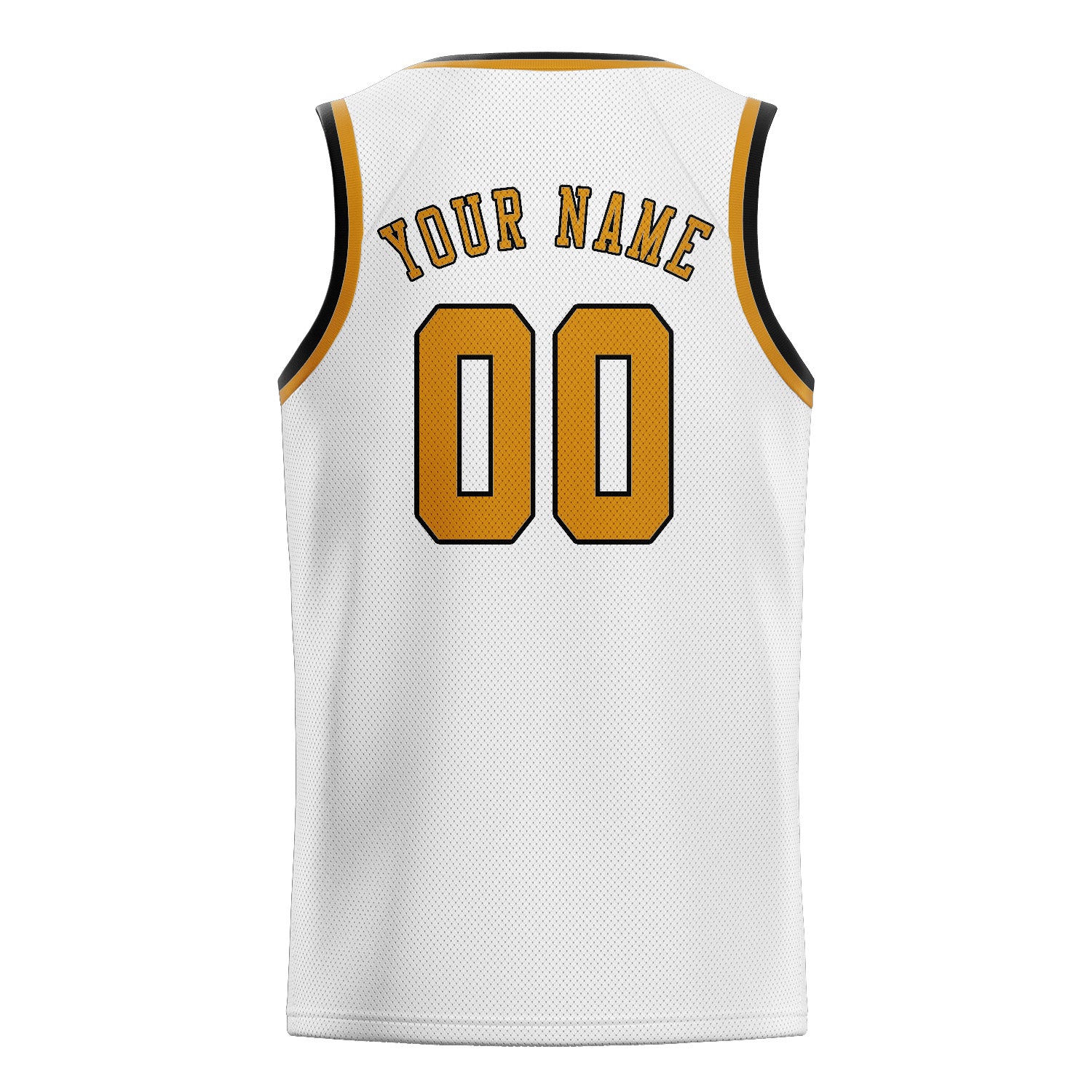 Custom White Yellow Basketball Jersey