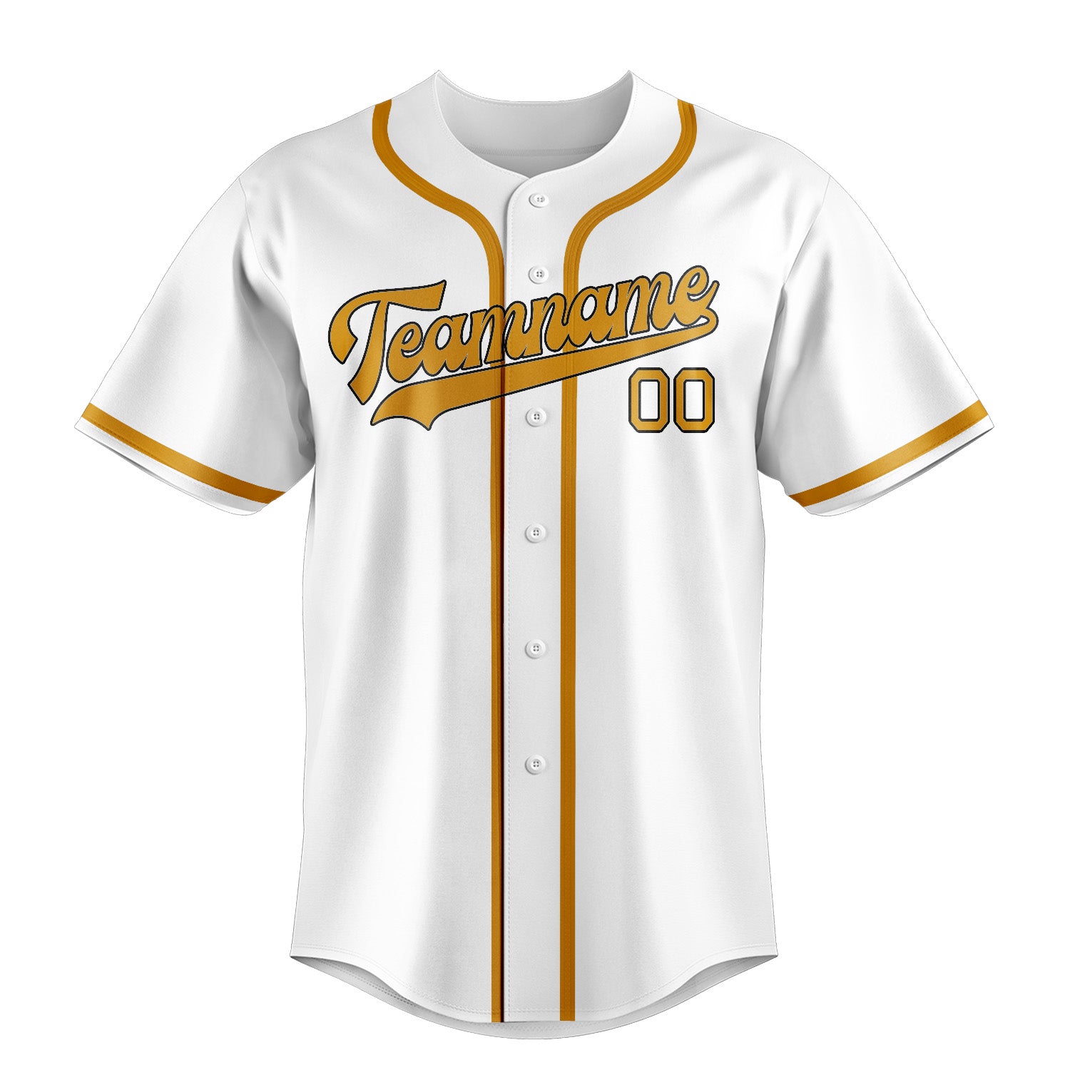 Custom White Yellow Baseball Jersey