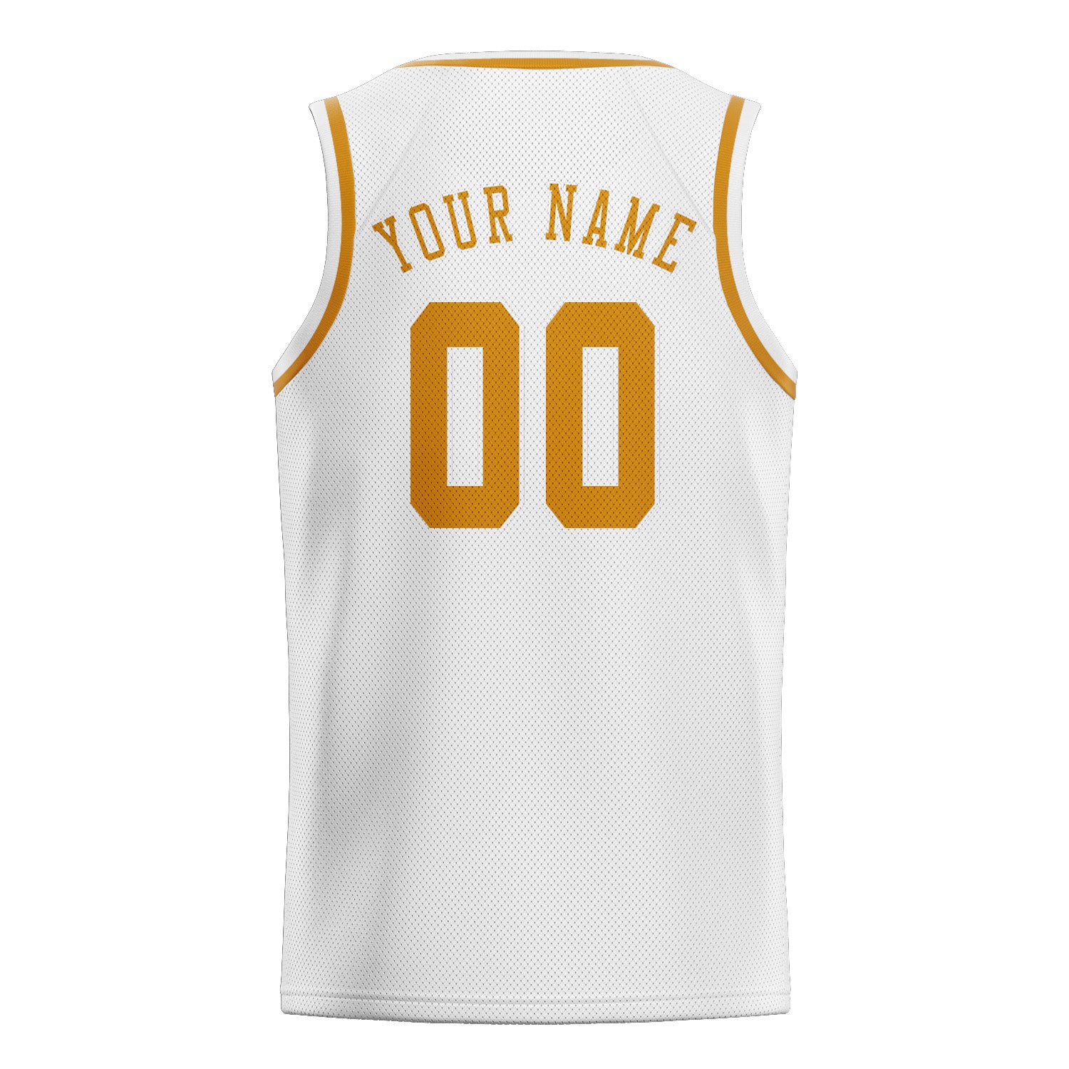 Custom White Yellow Basketball Jersey