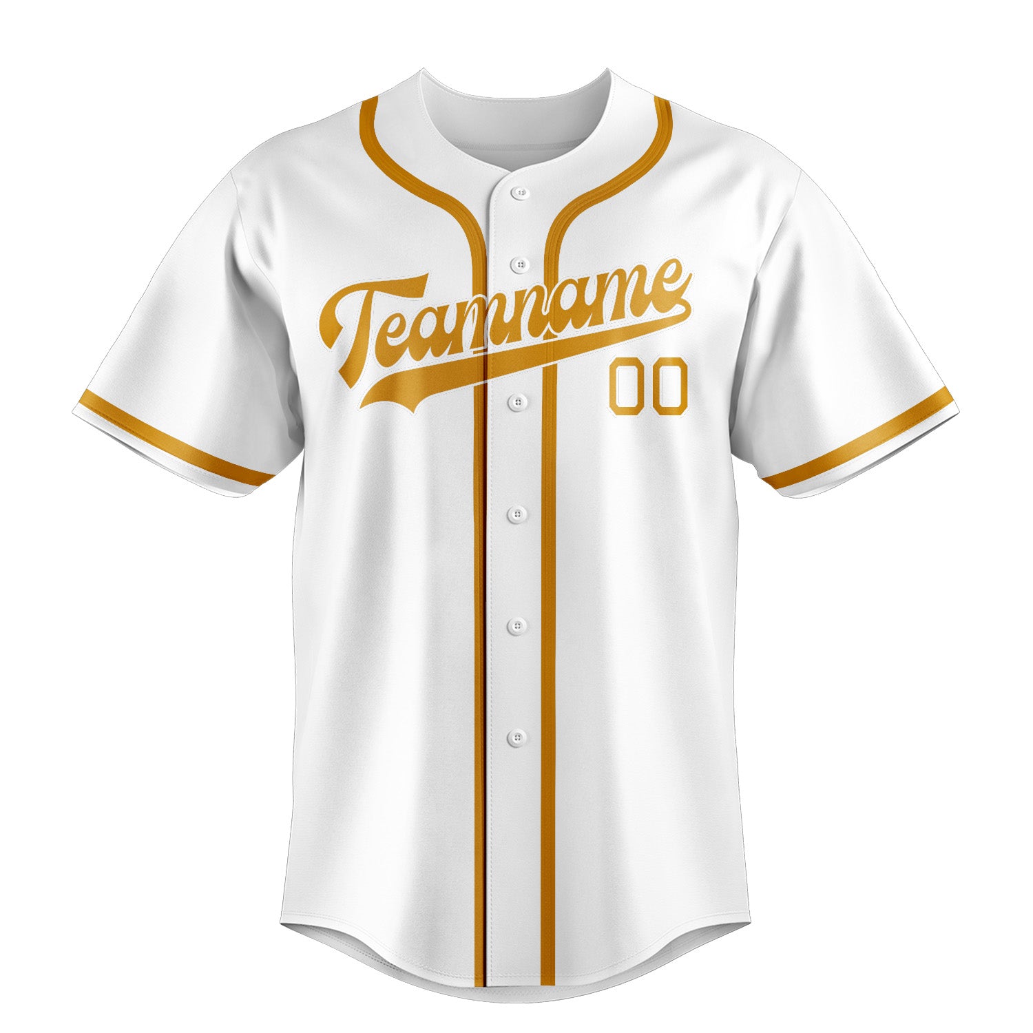 Custom White Yellow Baseball Jersey