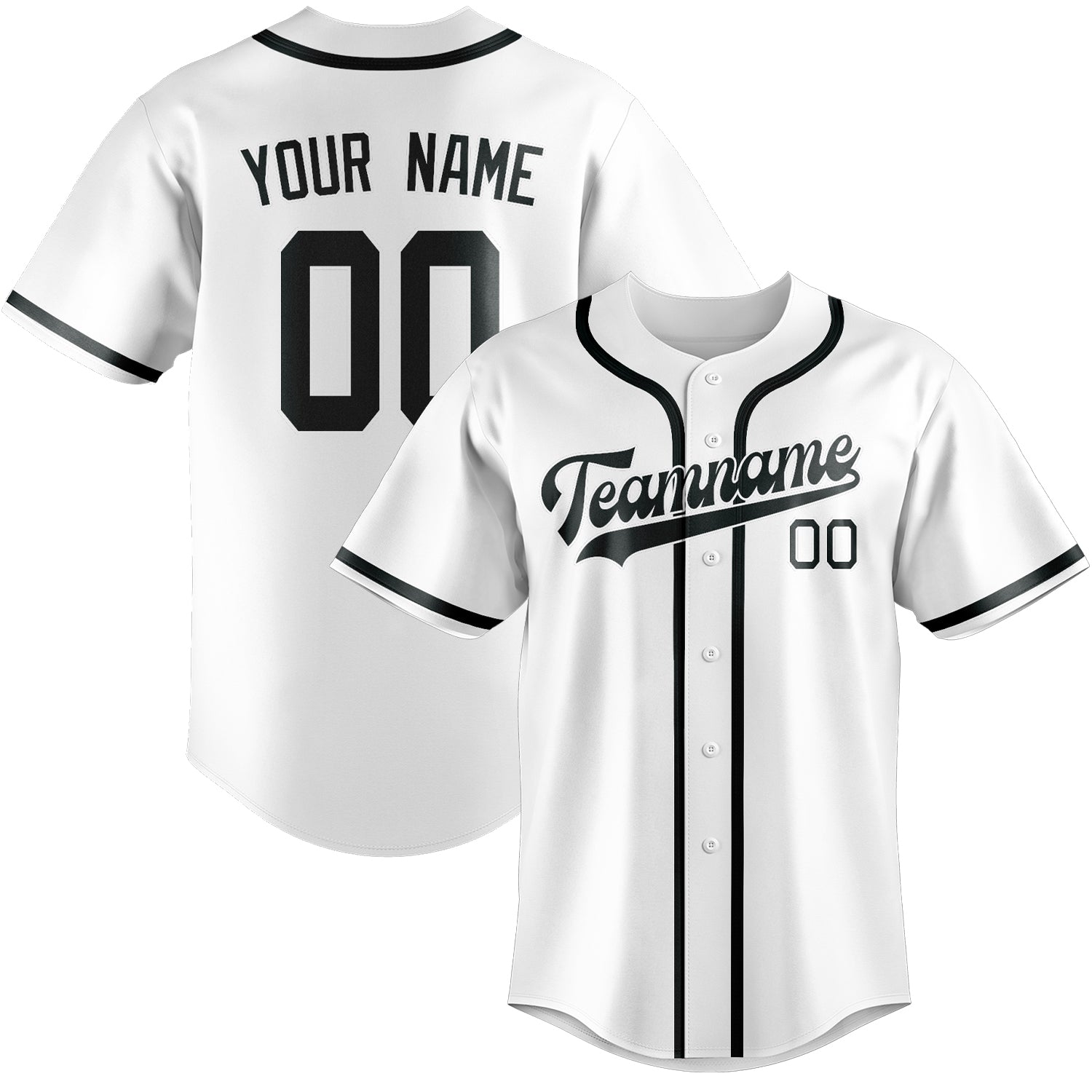 Custom White Dark Grey Baseball Jersey