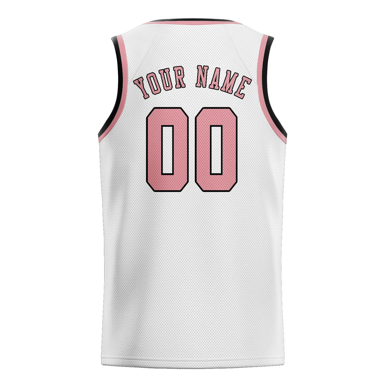 Custom White Light Pink Basketball Jersey