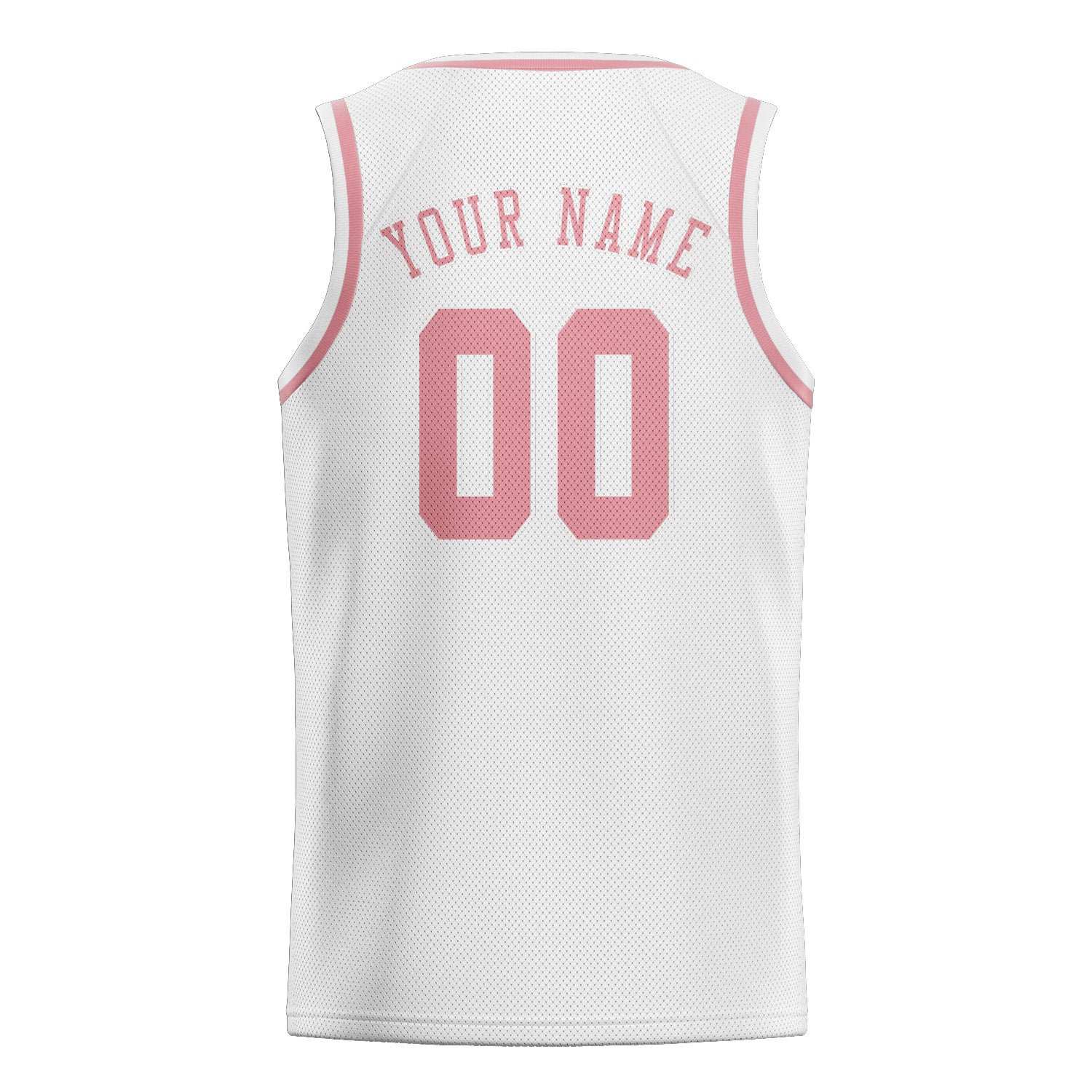 Custom White Light Pink Basketball Jersey