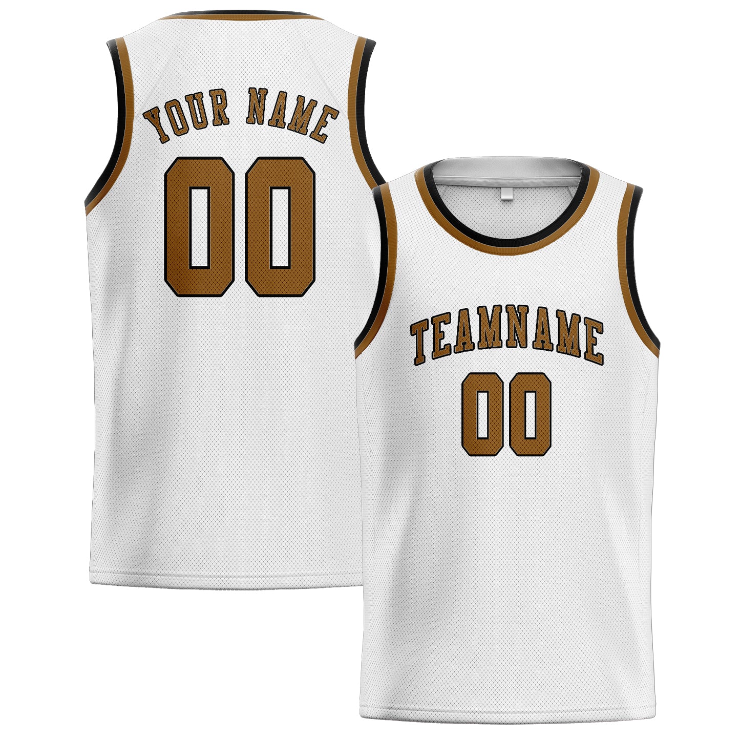 Custom White Khaki Basketball Jersey