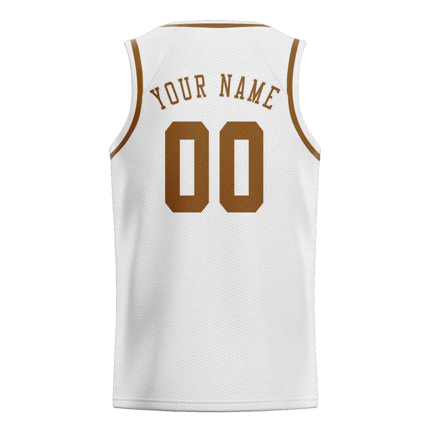 Custom White Khaki Basketball Jersey