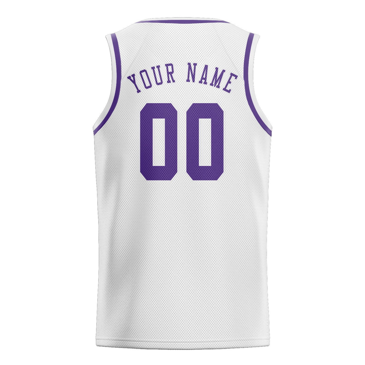 Custom White Light Purple Basketball Jersey