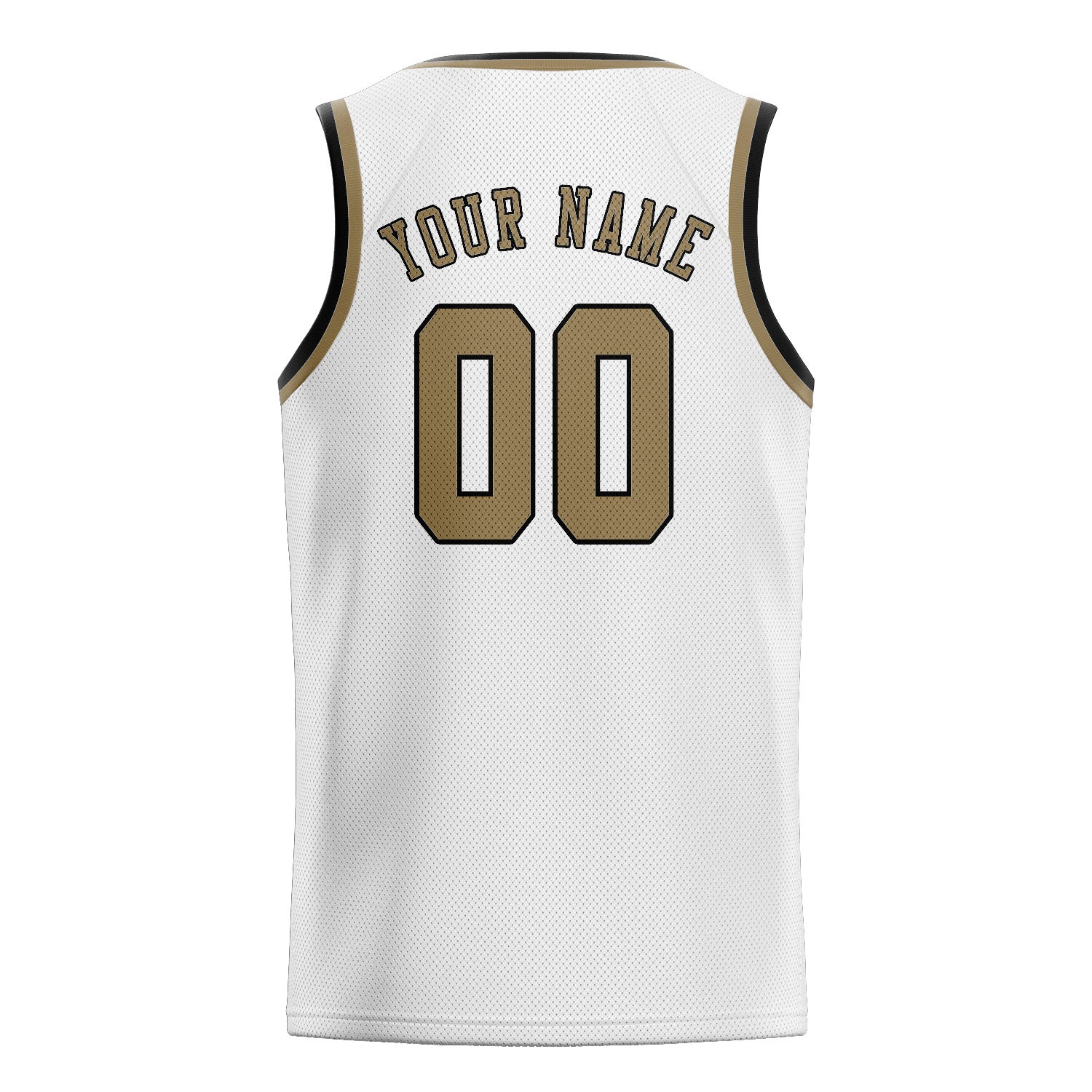 Custom White Light Khaki Basketball Jersey