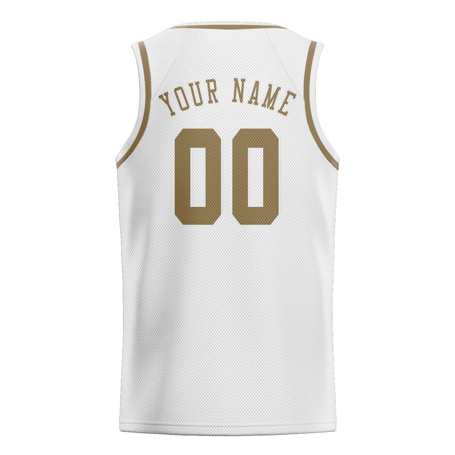 Custom White Light Khaki Basketball Jersey