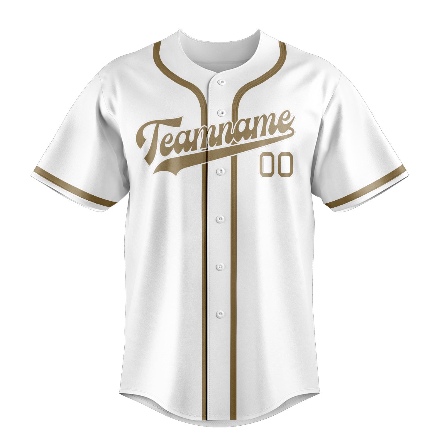 Custom White Light Khaki Baseball Jersey