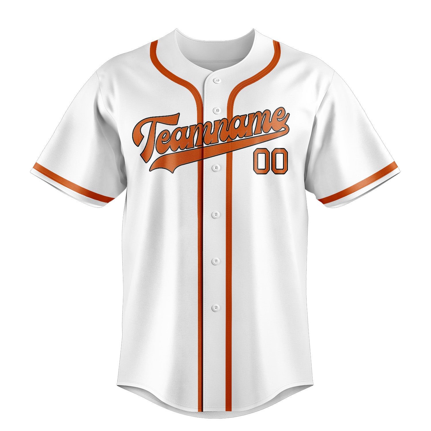 Custom White Orange Baseball Jersey
