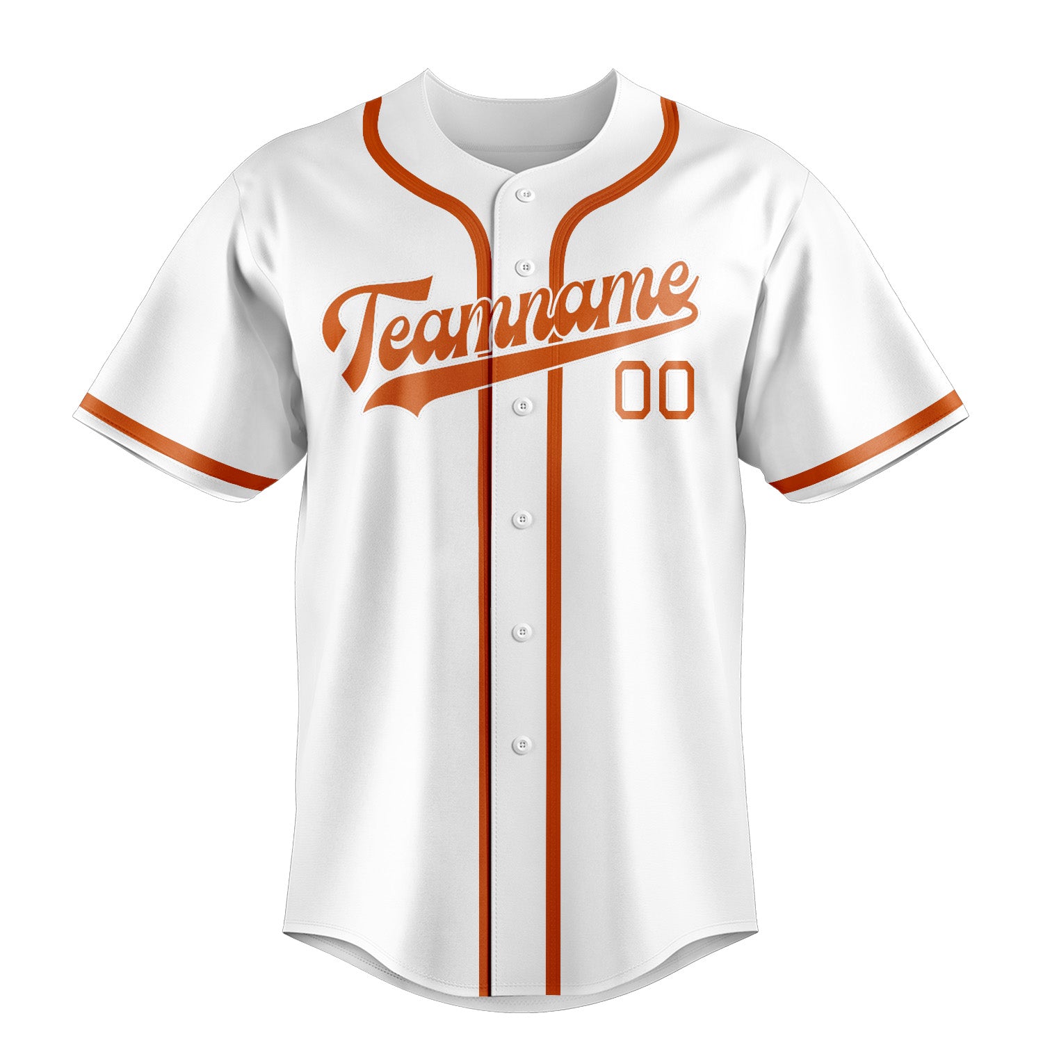 Custom White Orange Baseball Jersey
