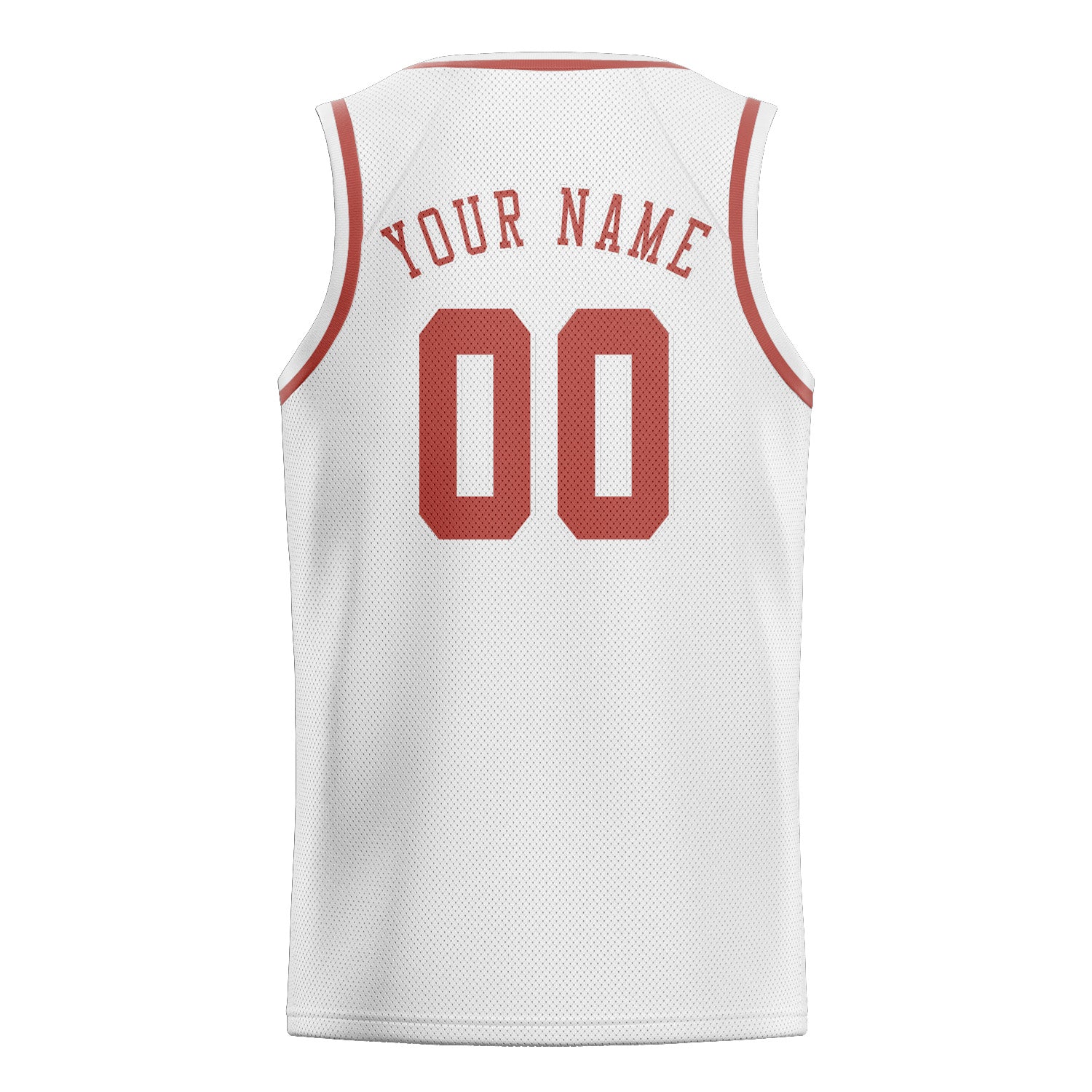 Custom White Copper Rose Basketball Jersey