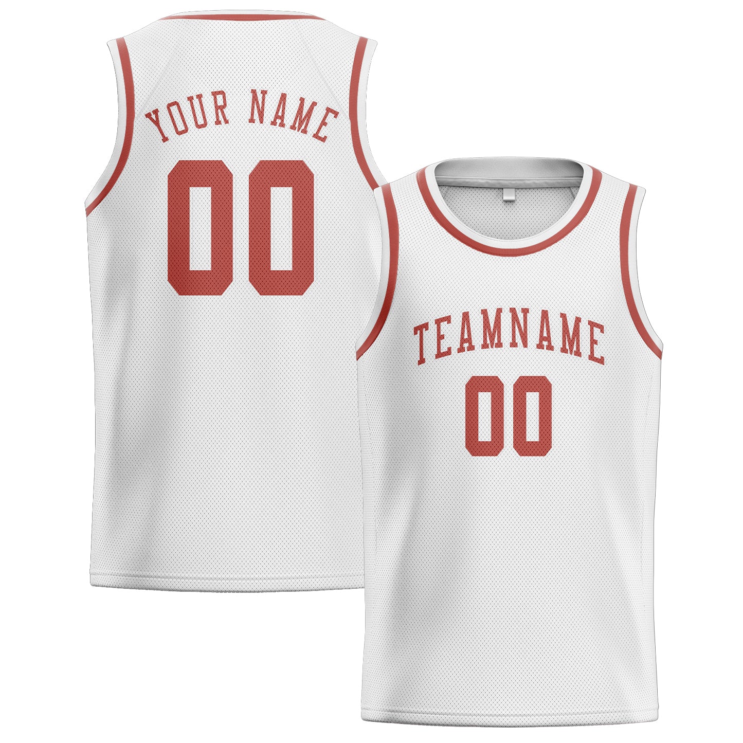 Custom White Copper Rose Basketball Jersey