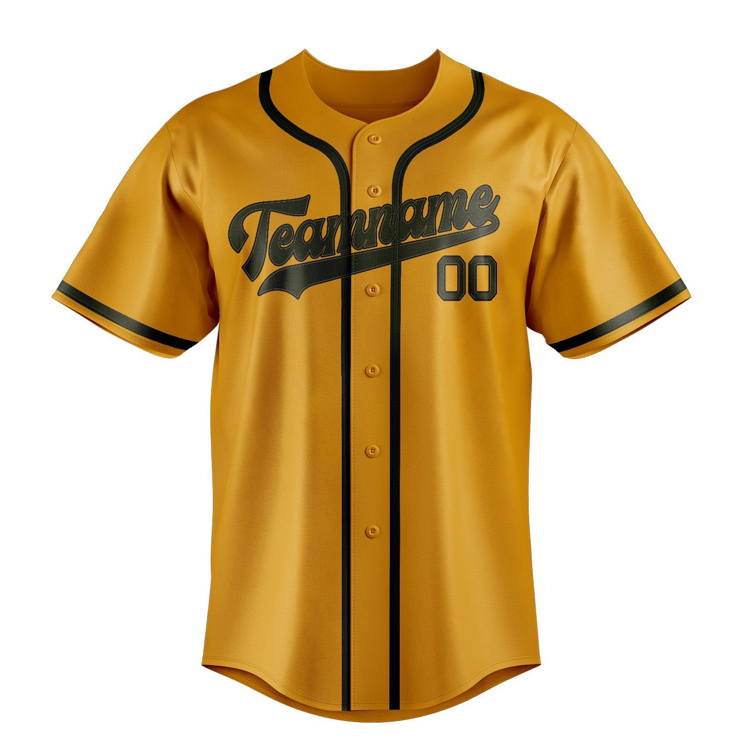 Custom Yellow Olive Baseball Jersey