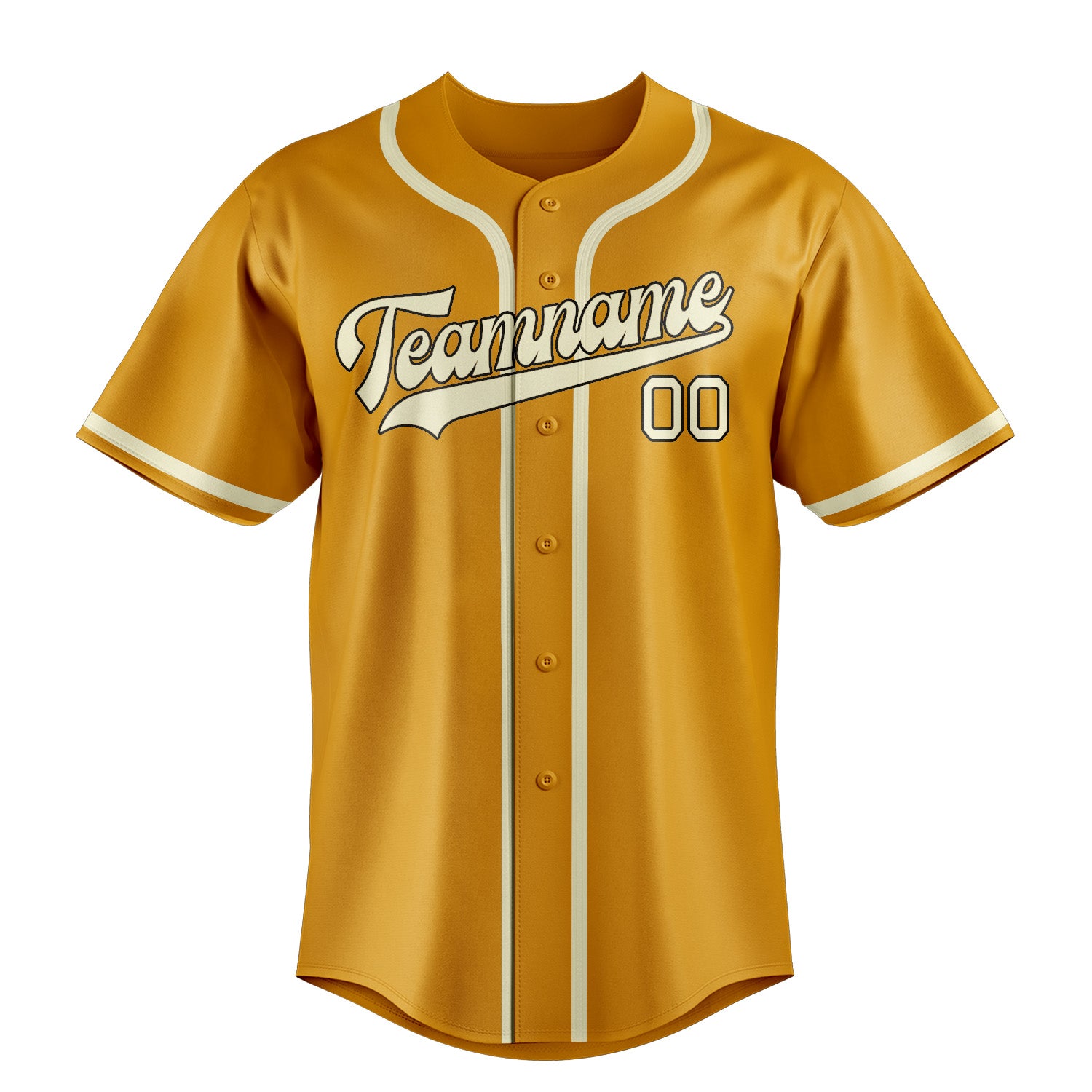 Custom Yellow Cream Baseball Jersey