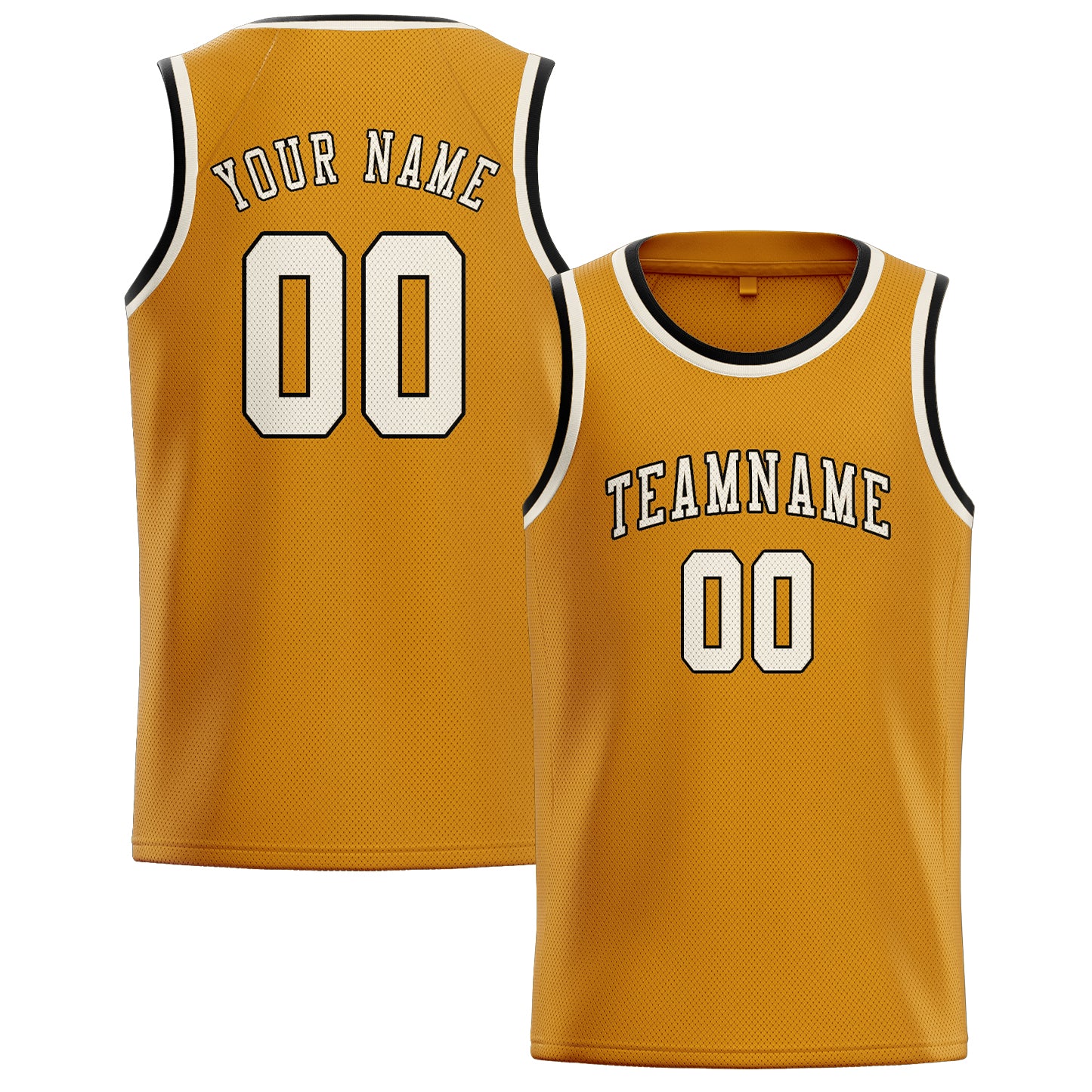 Custom Yellow Cream Basketball Jersey