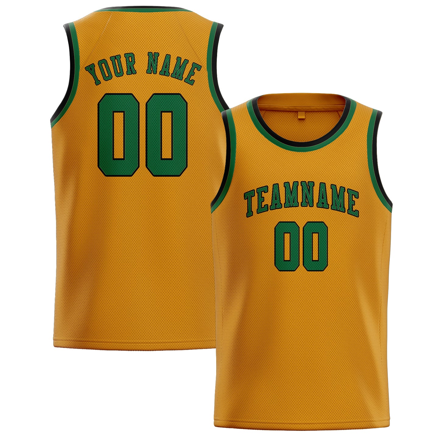 Custom Yellow Green Basketball Jersey