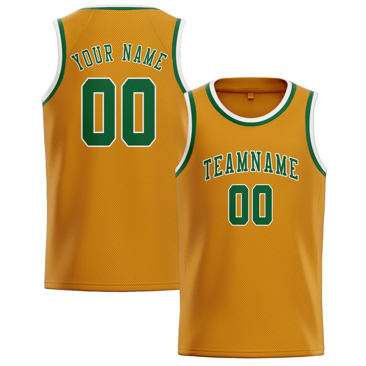 Custom Yellow Green Basketball Jersey
