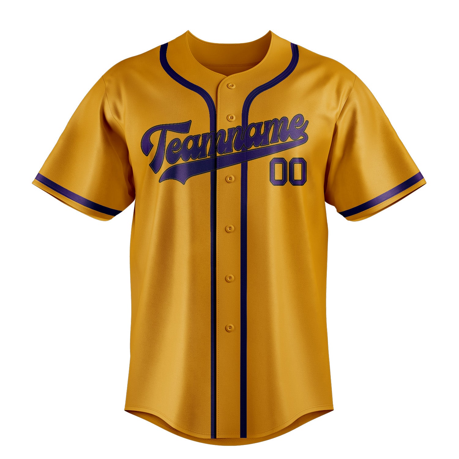 Custom Yellow Purple Baseball Jersey