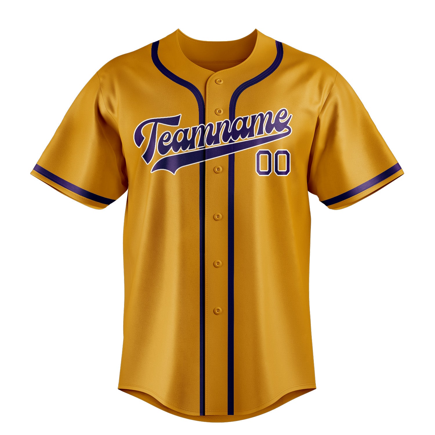 Custom Yellow Purple Baseball Jersey