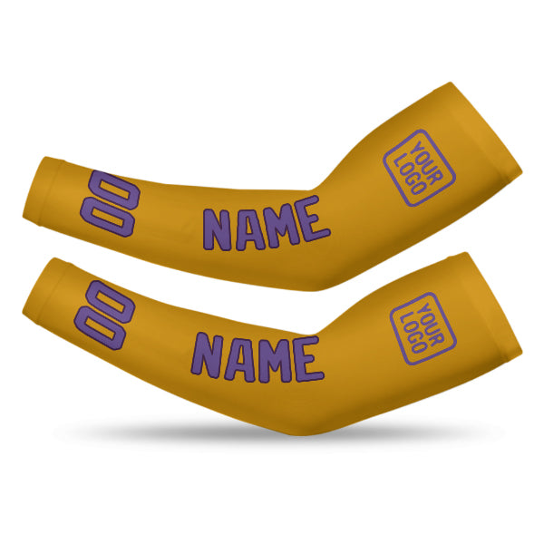 Custom Yellow Light Purple Arm Sleeve
