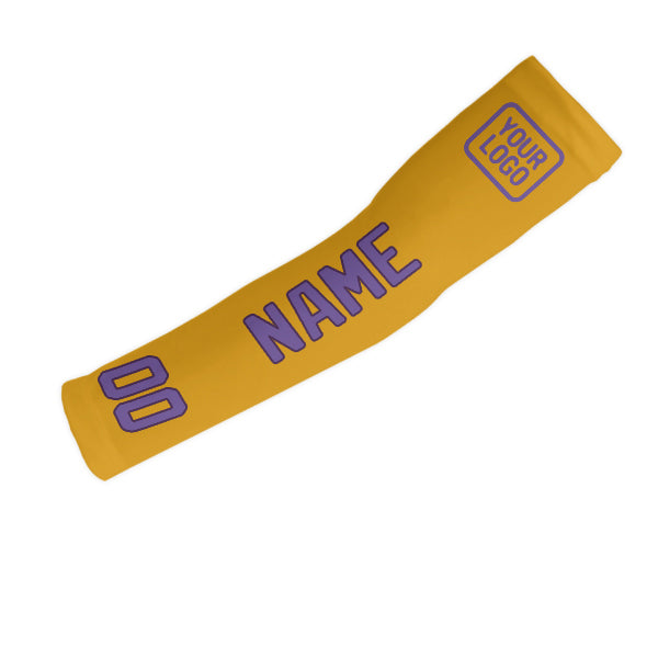 Custom Yellow Light Purple Arm Sleeve