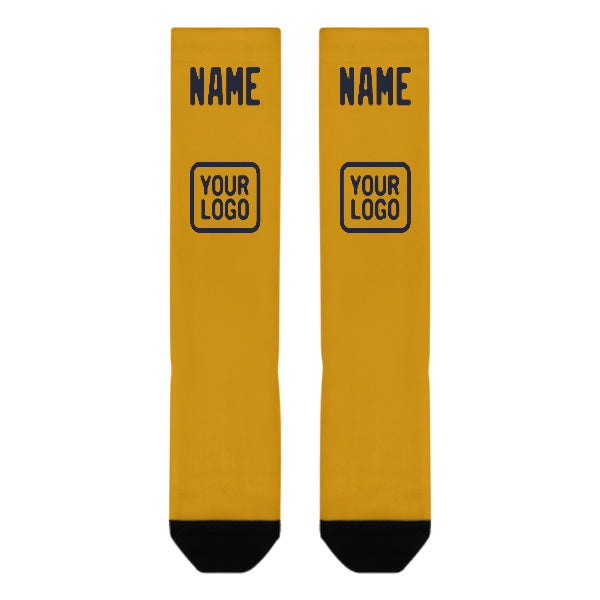 Custom Yellow Navy Knee-High Sock