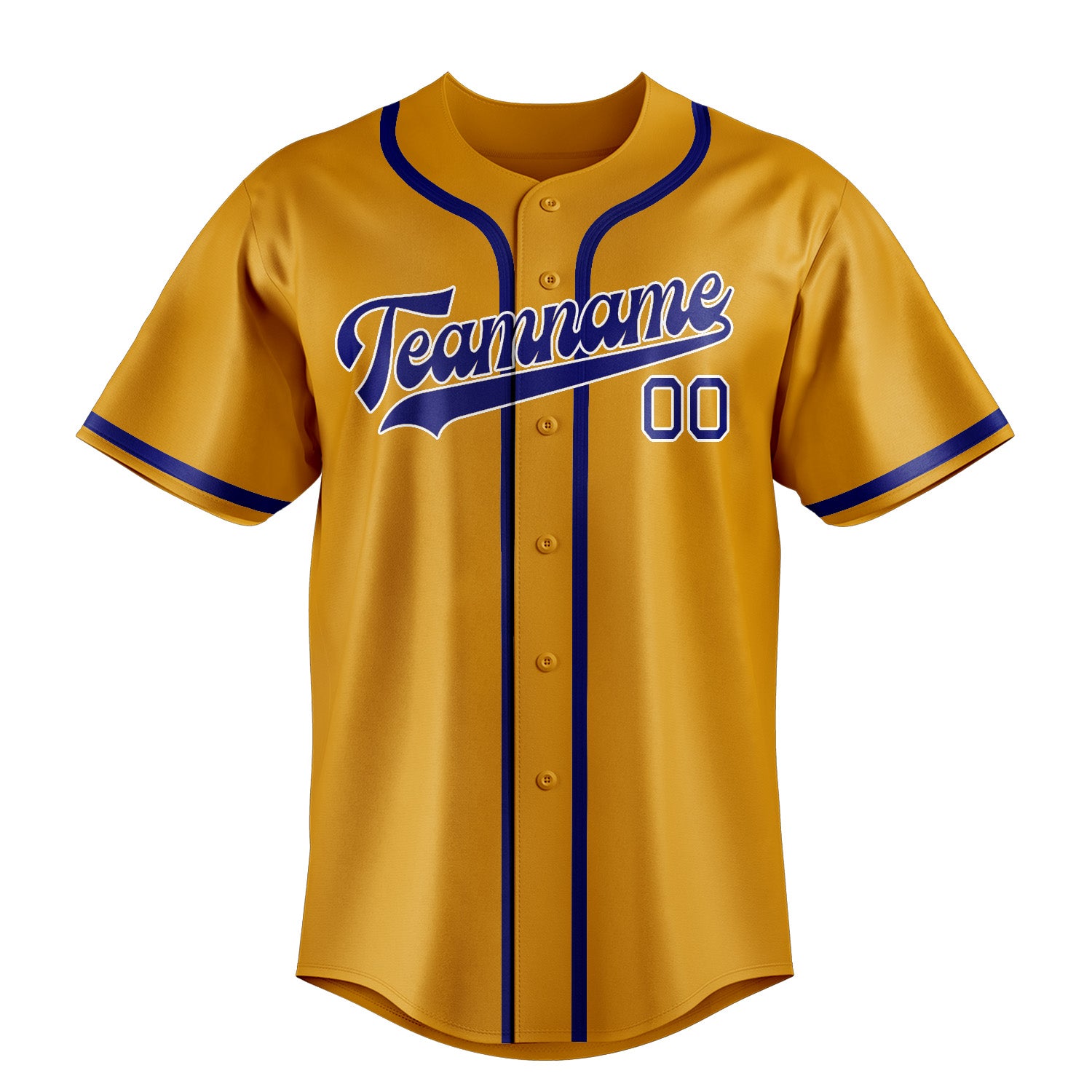 Custom Yellow Sky Blue Baseball Jersey