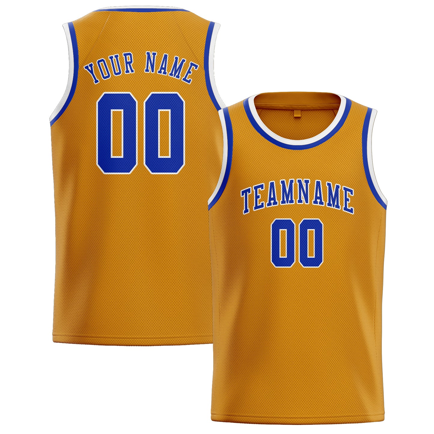 Custom Yellow Sky Blue Basketball Jersey