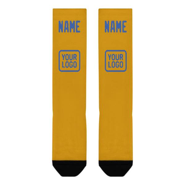 Custom Yellow Sky Blue Knee-High Sock