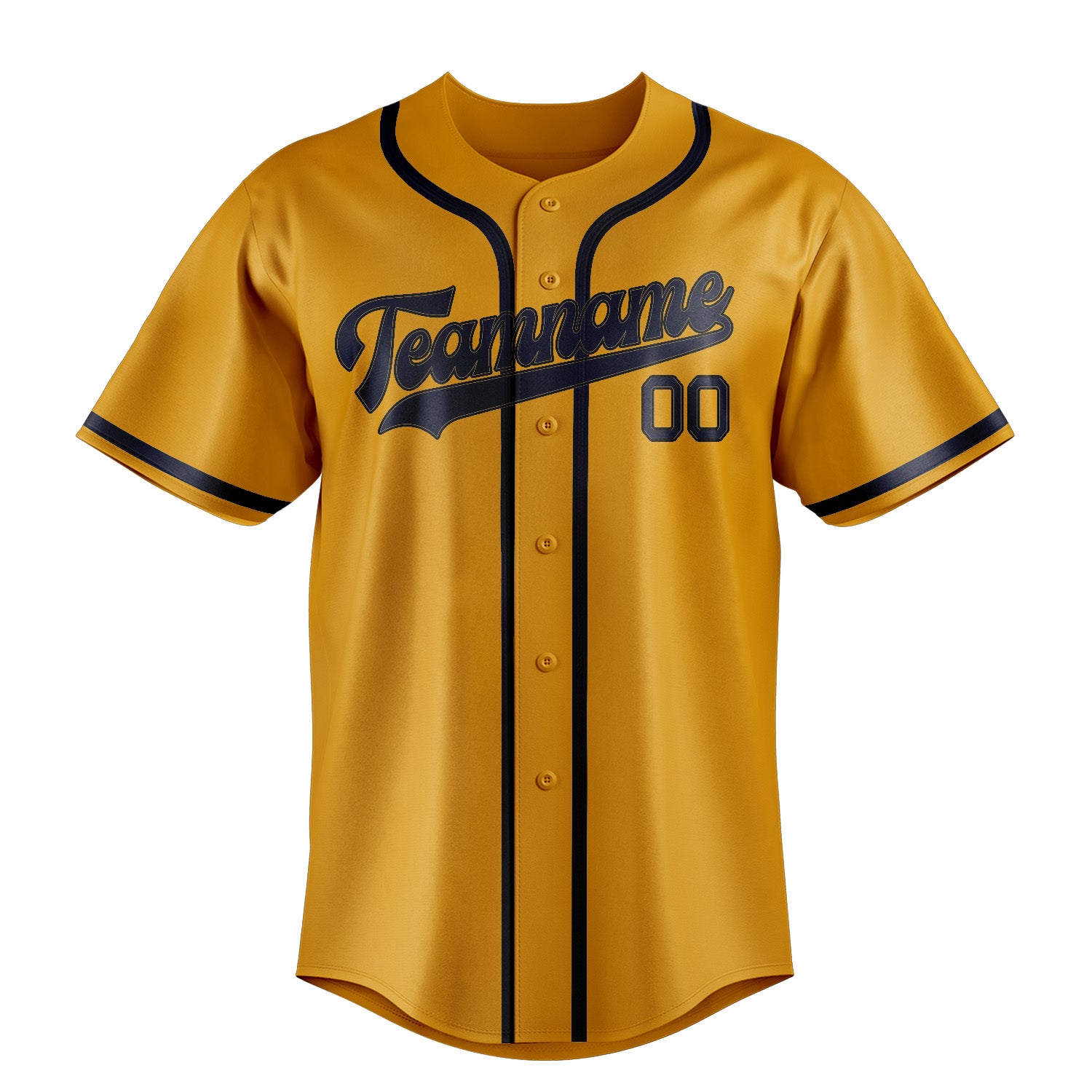 Custom Yellow Navy Baseball Jersey