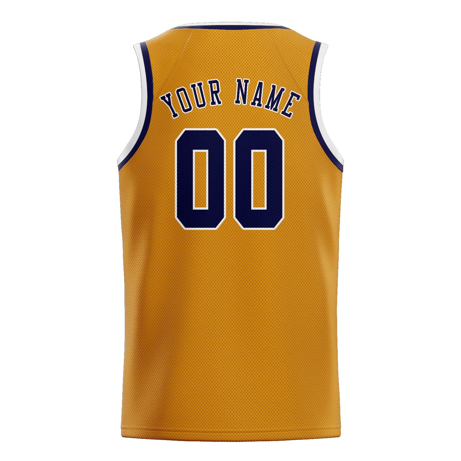 Custom Yellow Navy Basketball Jersey