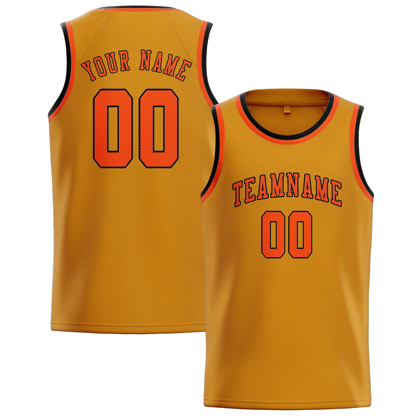 Custom Yellow Orange Red Basketball Jersey