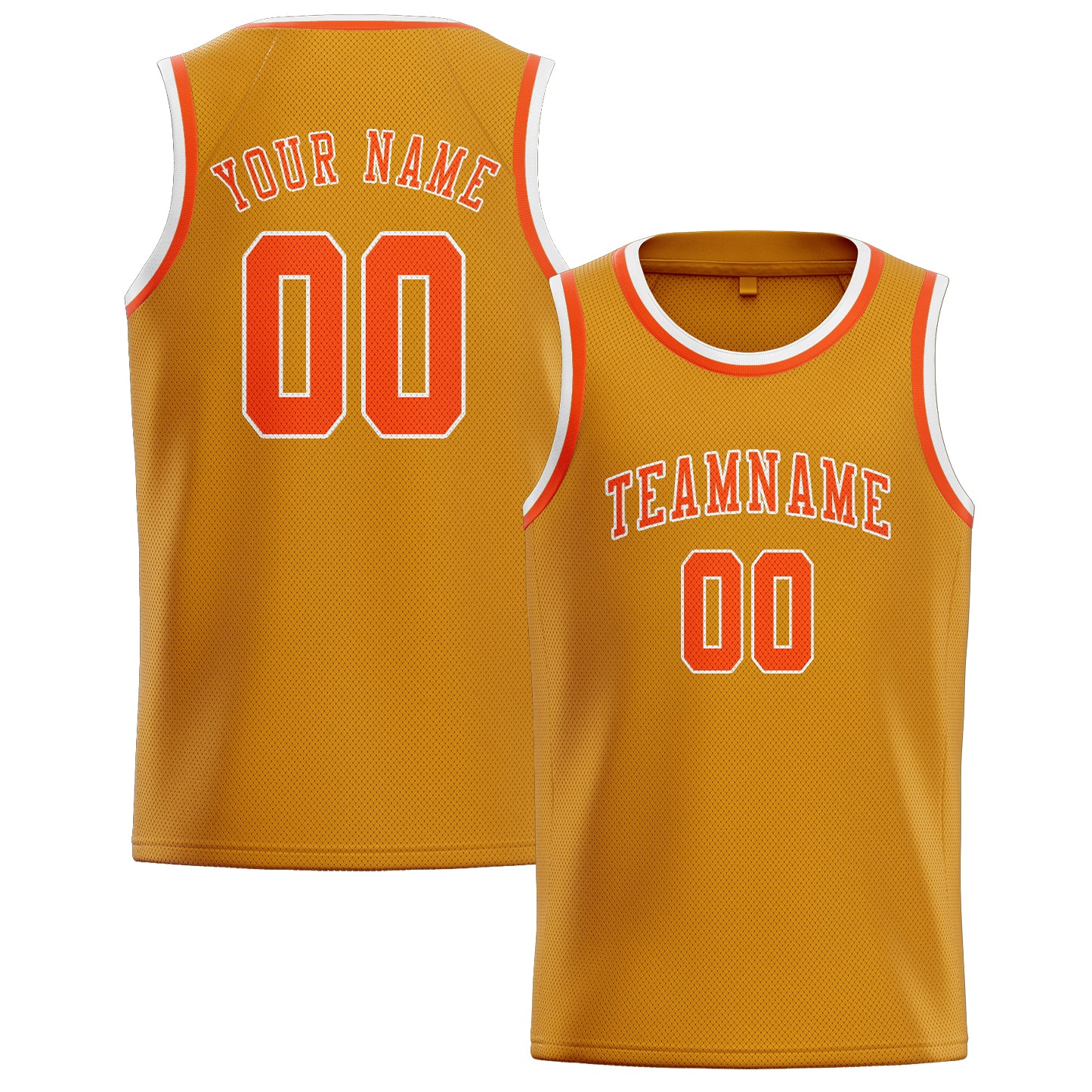 Custom Yellow Orange Red Basketball Jersey