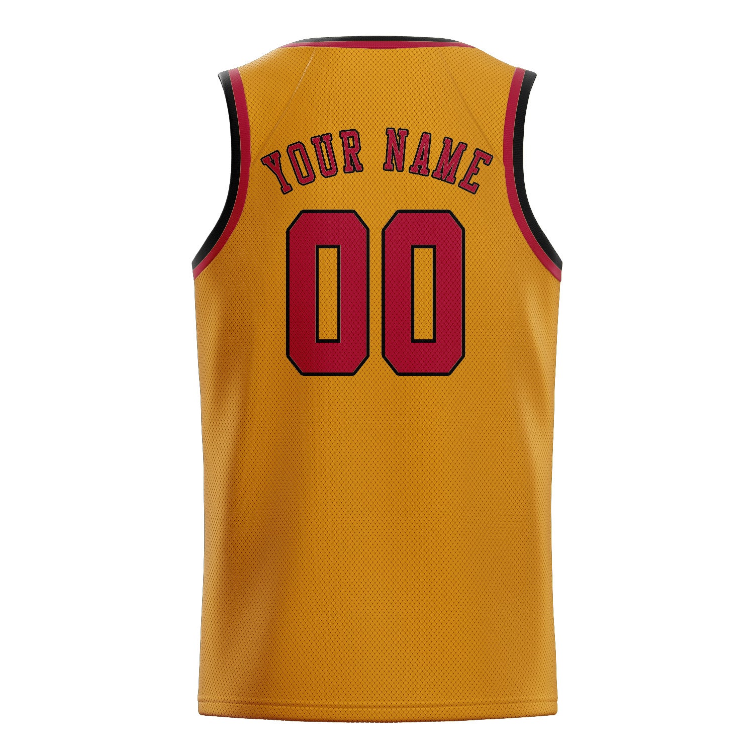 Custom Yellow Red Basketball Jersey