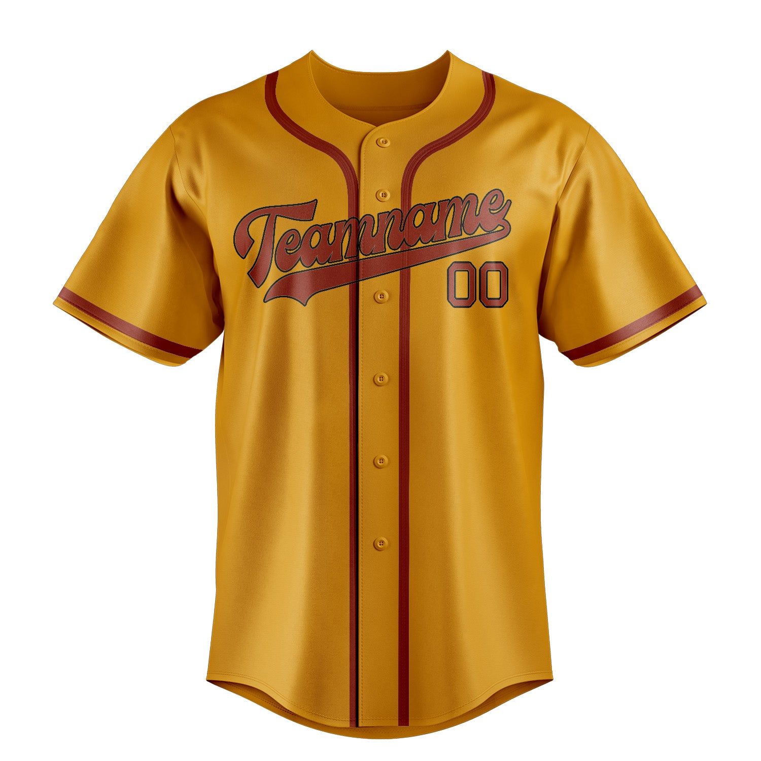 Custom Yellow Coral Red Baseball Jersey