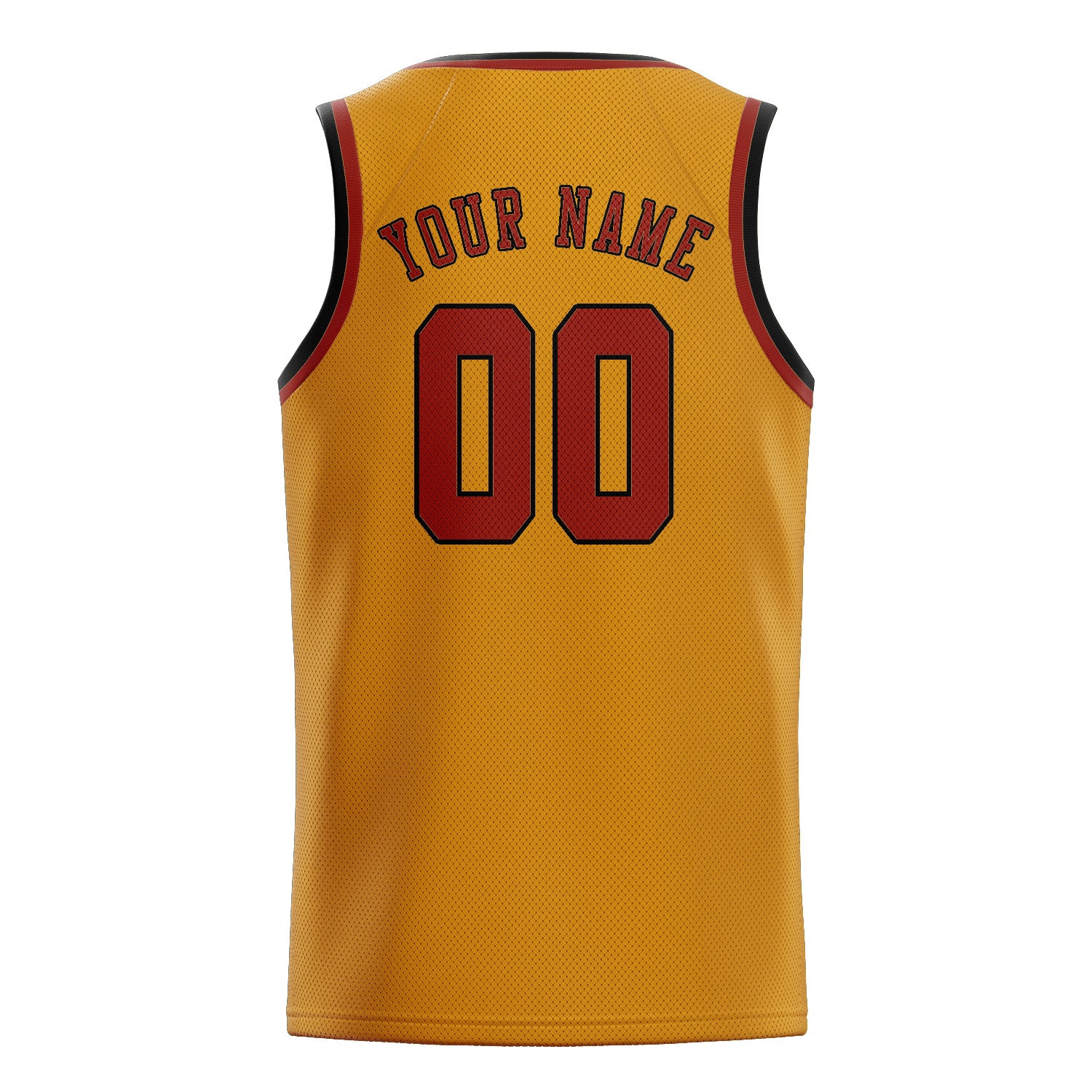Custom Yellow Coral Red Basketball Jersey