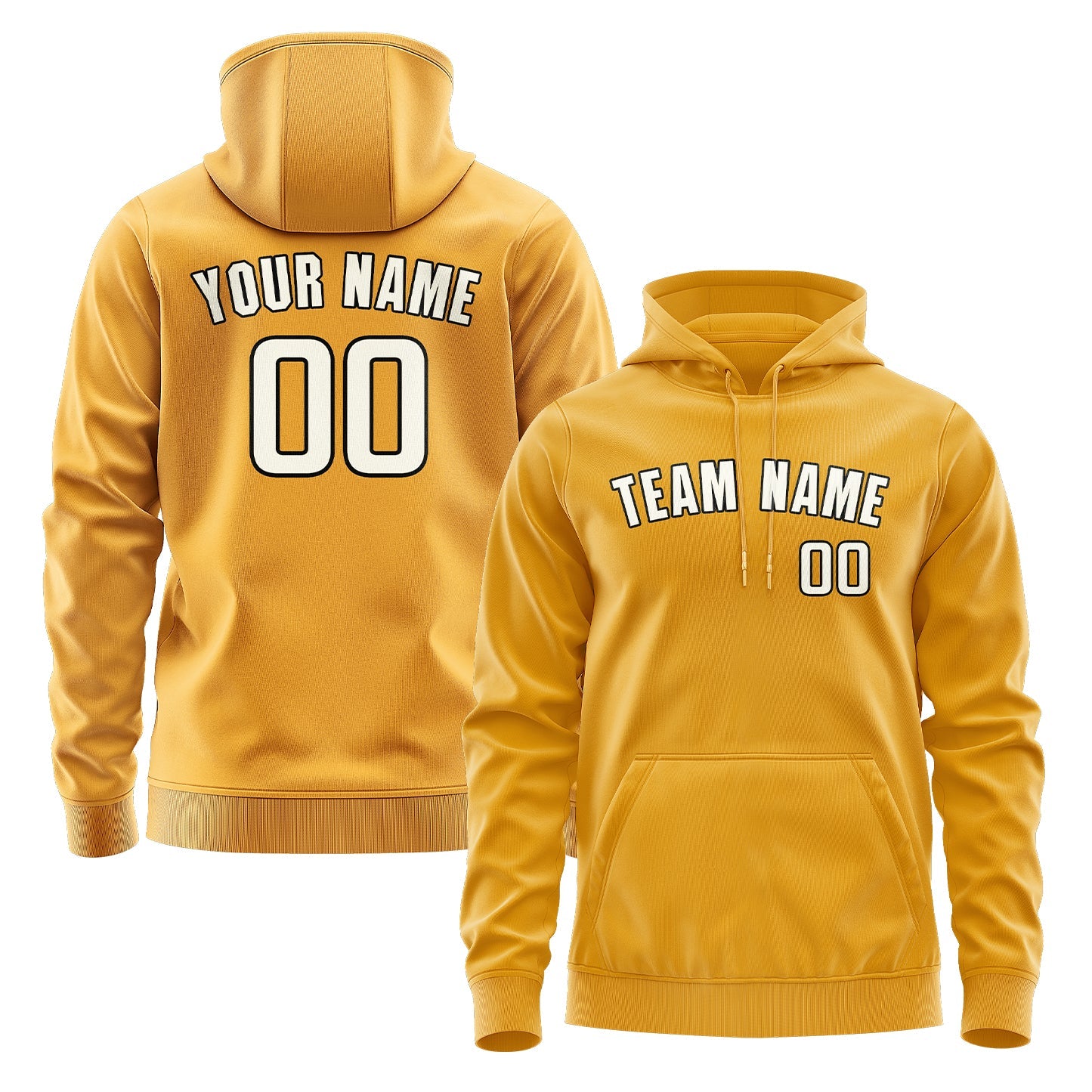 Custom Yellow Cream Hoodie