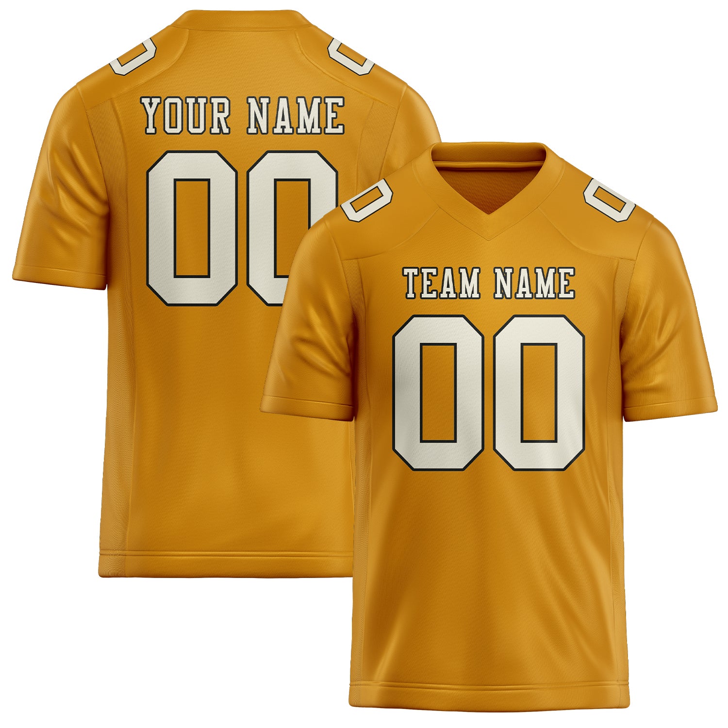 Custom Yellow Cream Football Jersey