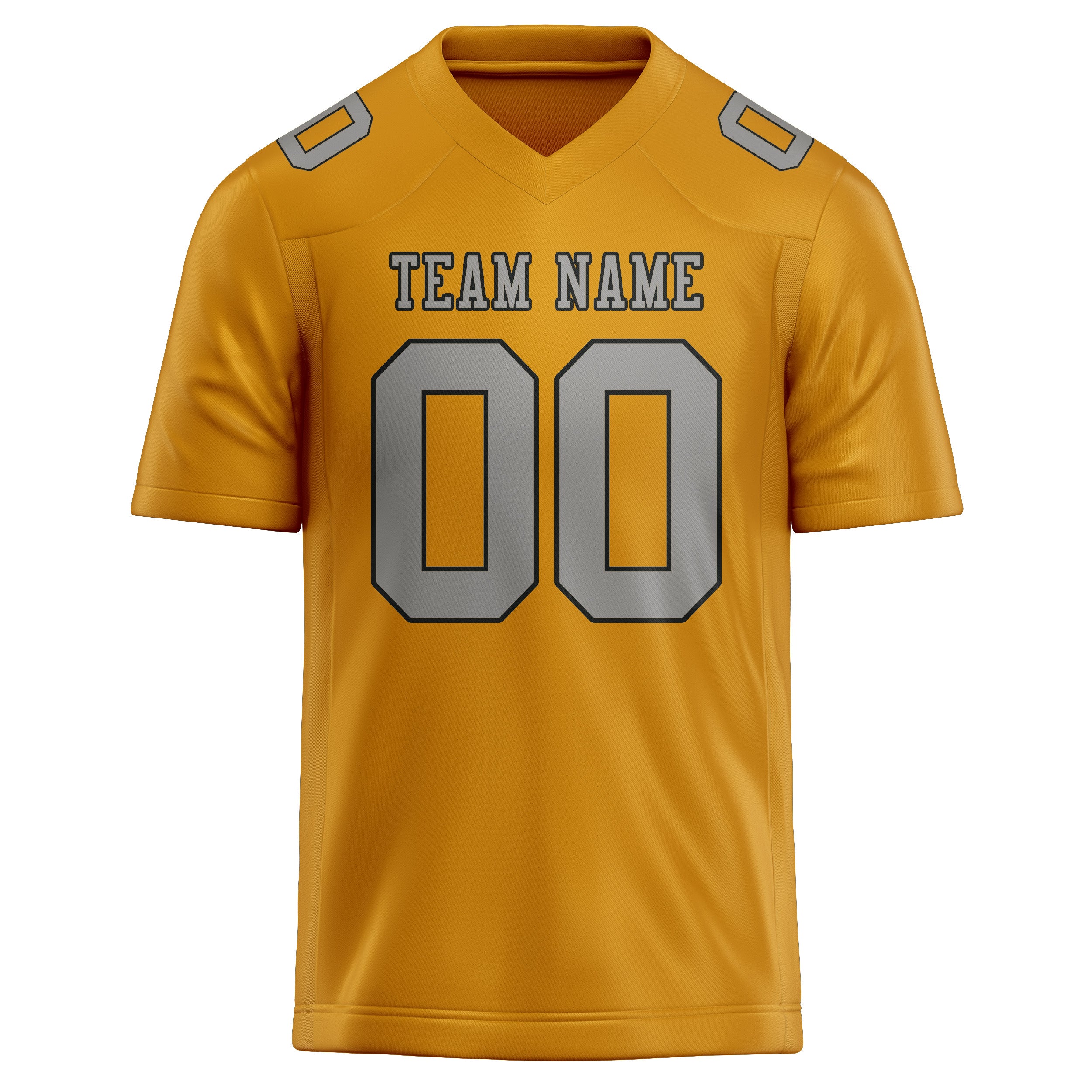 Custom Yellow Gray Football Jersey