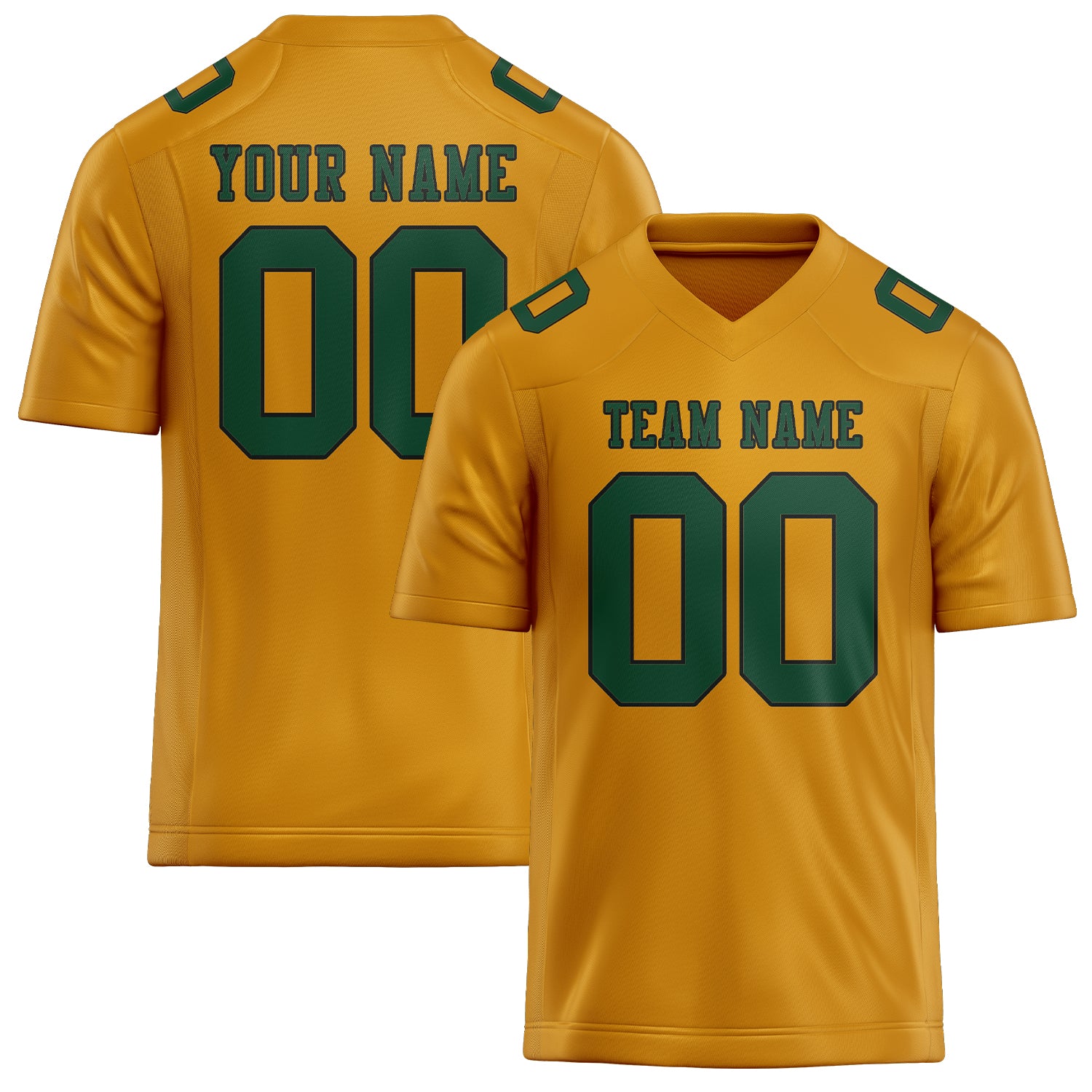 Custom Yellow Green Football Jersey