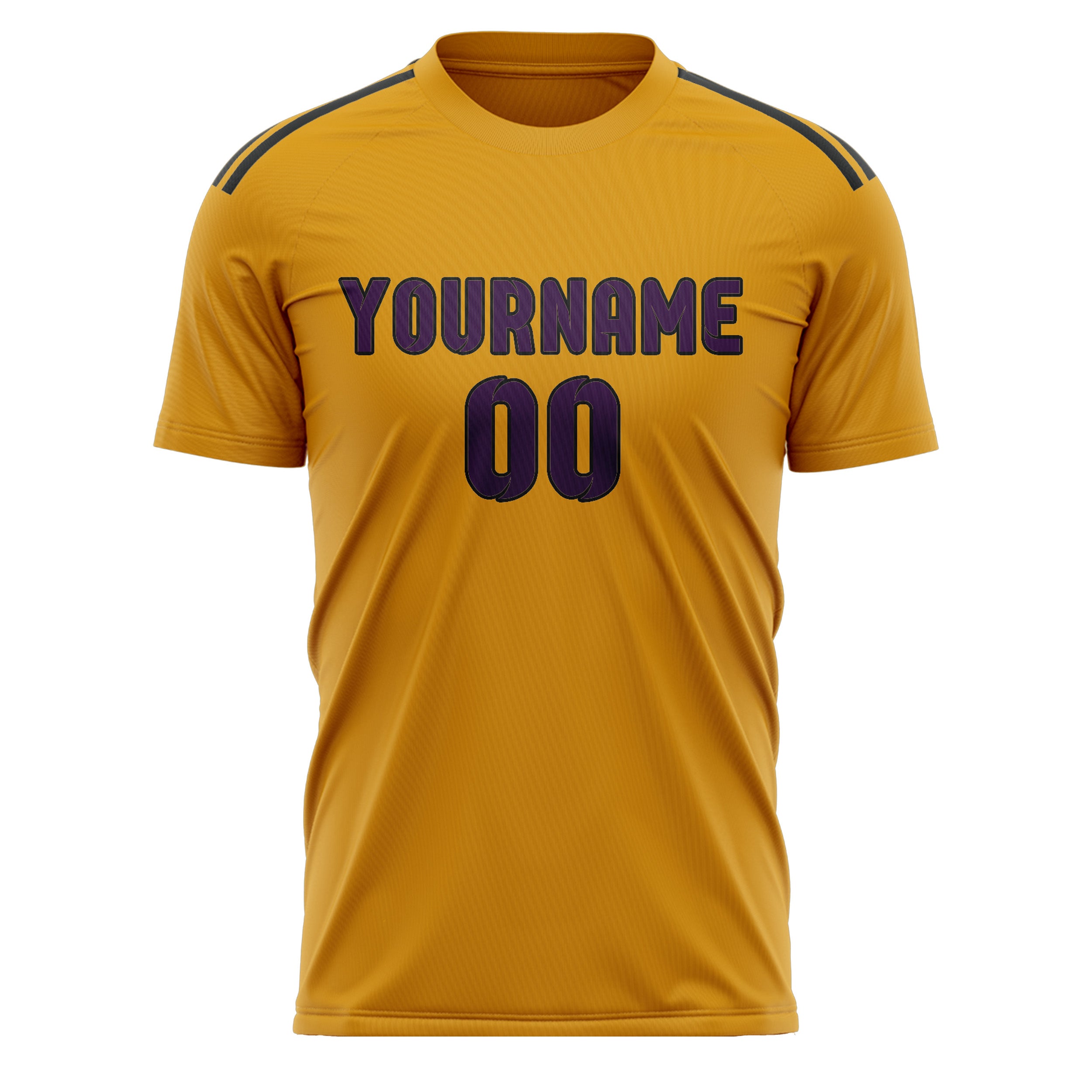 Custom Yellow Purple Soccer Jersey