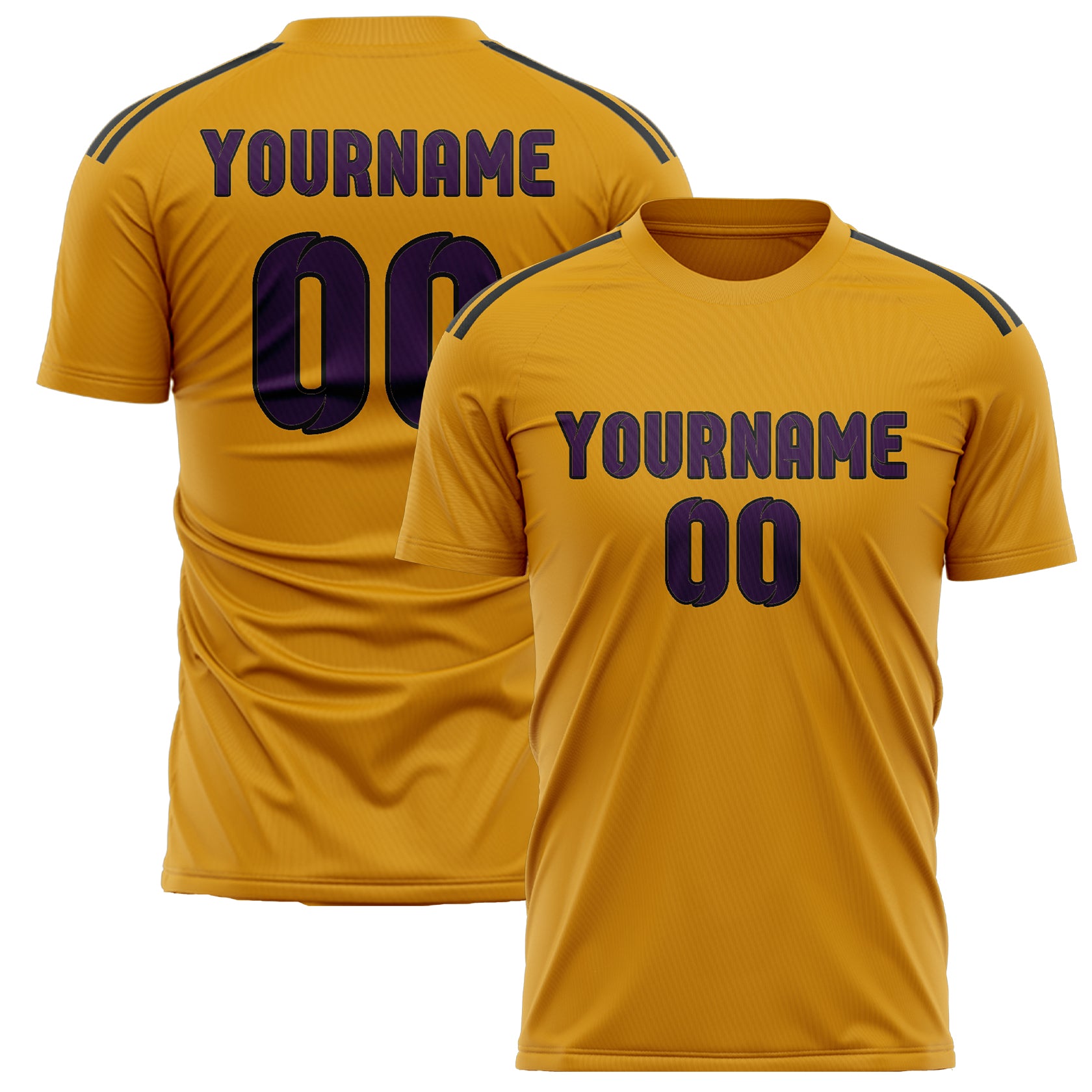 Custom Yellow Purple Soccer Jersey