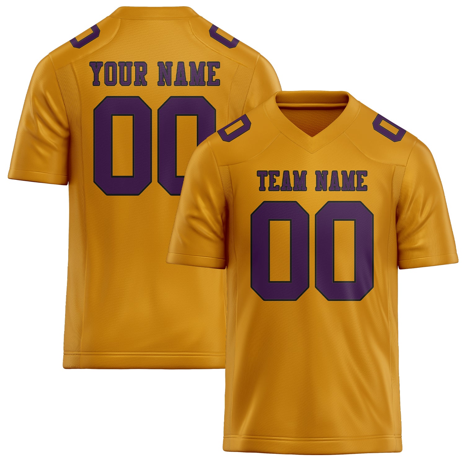 Custom Yellow Purple Football Jersey